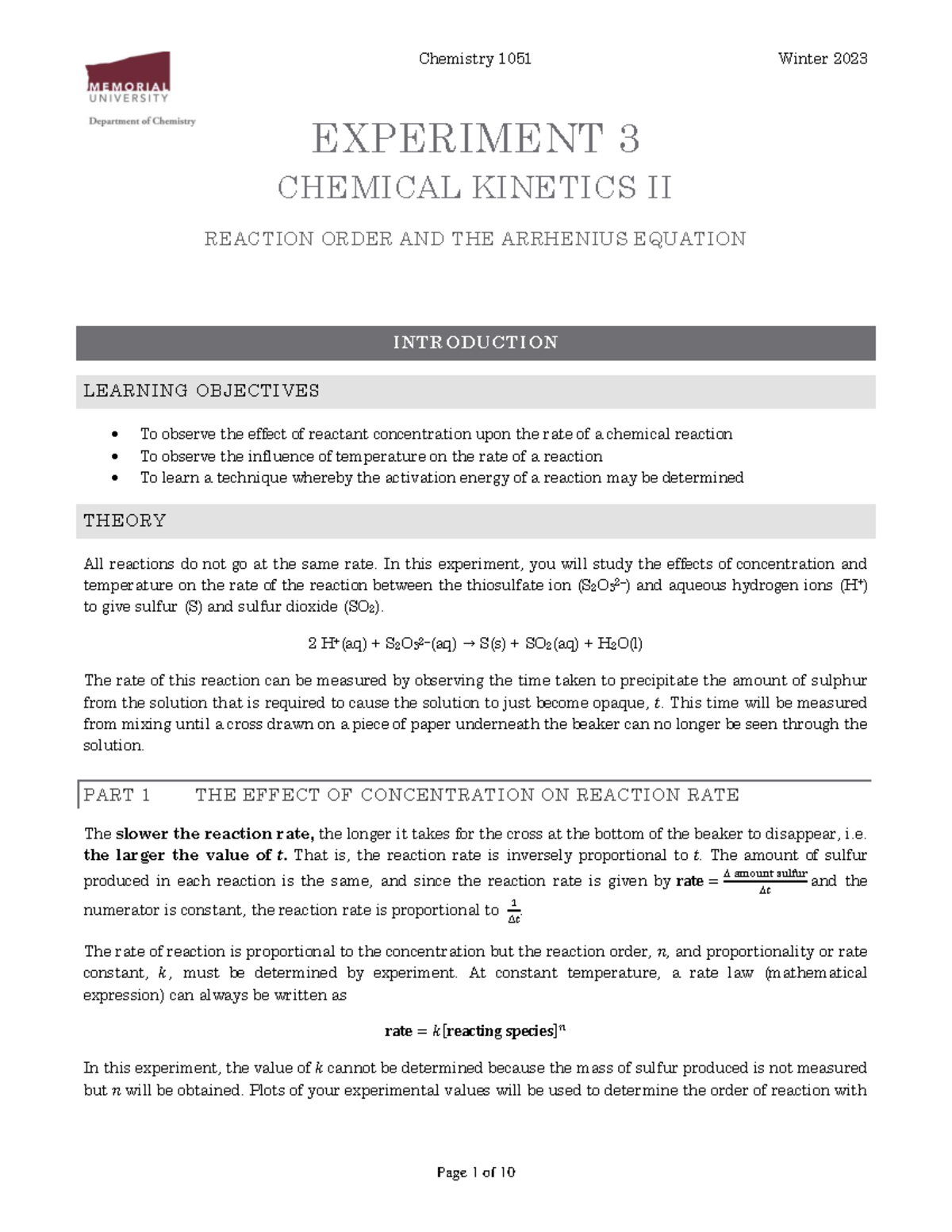 1051-exp-3-reaction-order-arrhenius-w2023-chemistry-1051-winter-2023