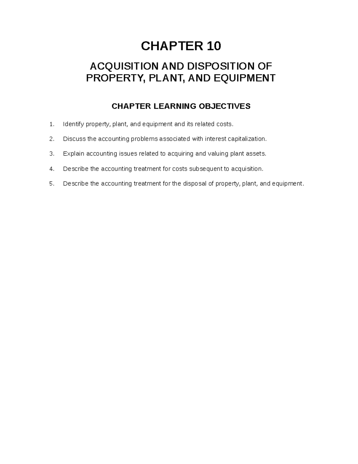 Ch10 - Chapter10 - CHAPTER 10 ACQUISITION AND DISPOSITION OF PROPERTY ...