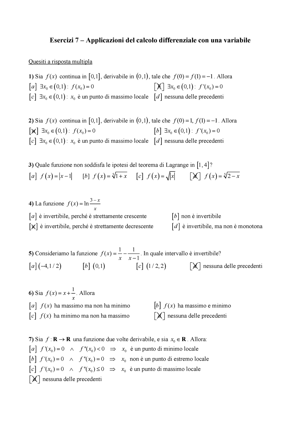 Esercitazione Con Soluzioni, Vettori, Matrici E Funzioni Lineari ...