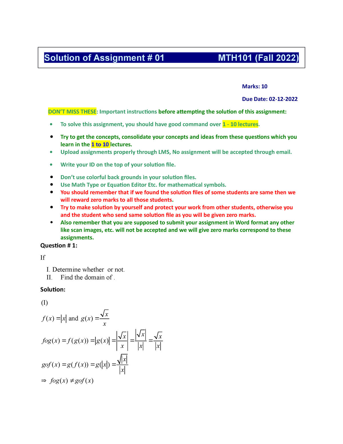 mth101 assignment 1 solution 2022 download