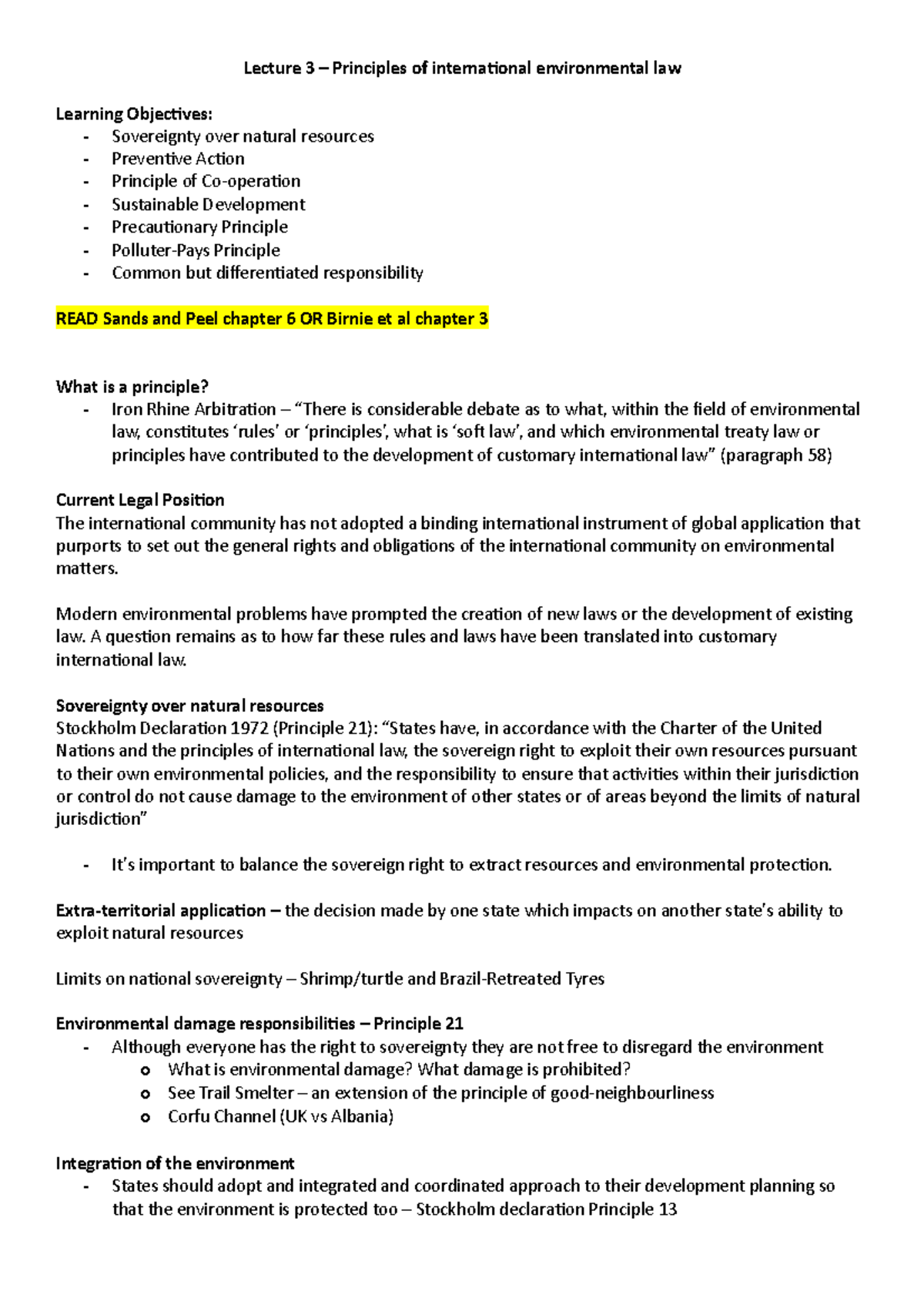 What Is International Environmental Law