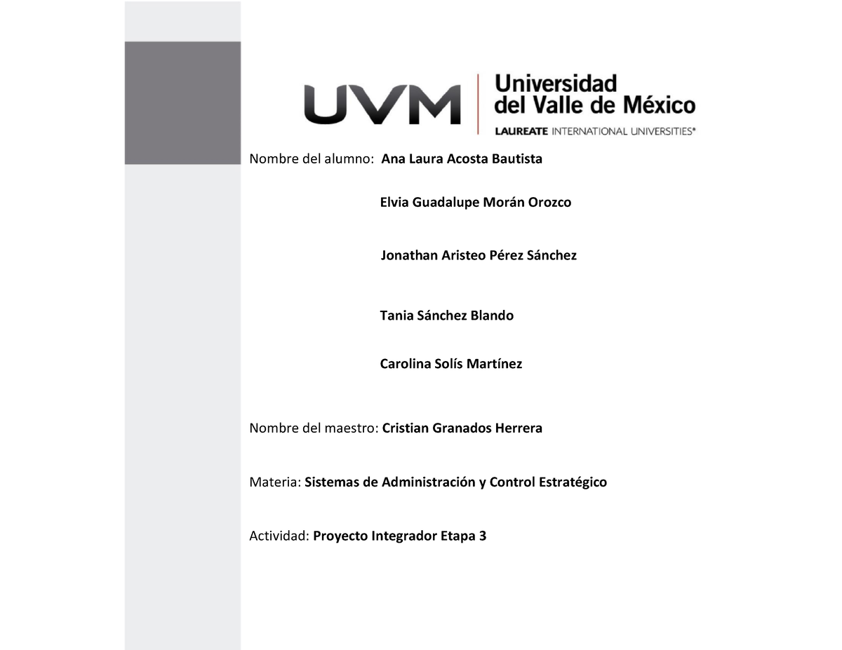 A10 Eq4 Proyecto Integrador Etapa 3 Qualitas Nombre Del Alumno Ana Laura Acosta Bautista 8408