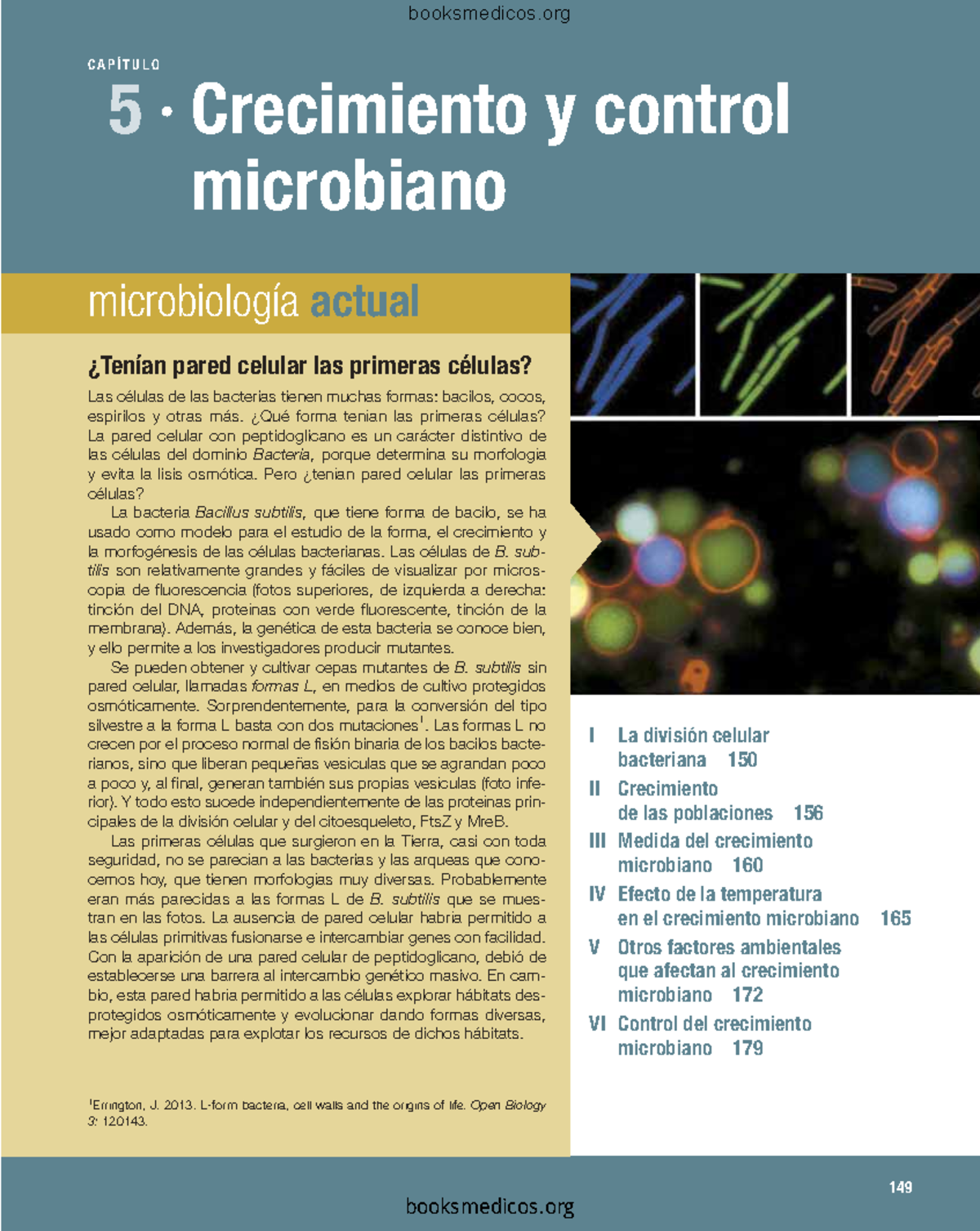 Crecimiento y control microbiano- Clara 1 - 149 C A P Í T U L O 5 t ...