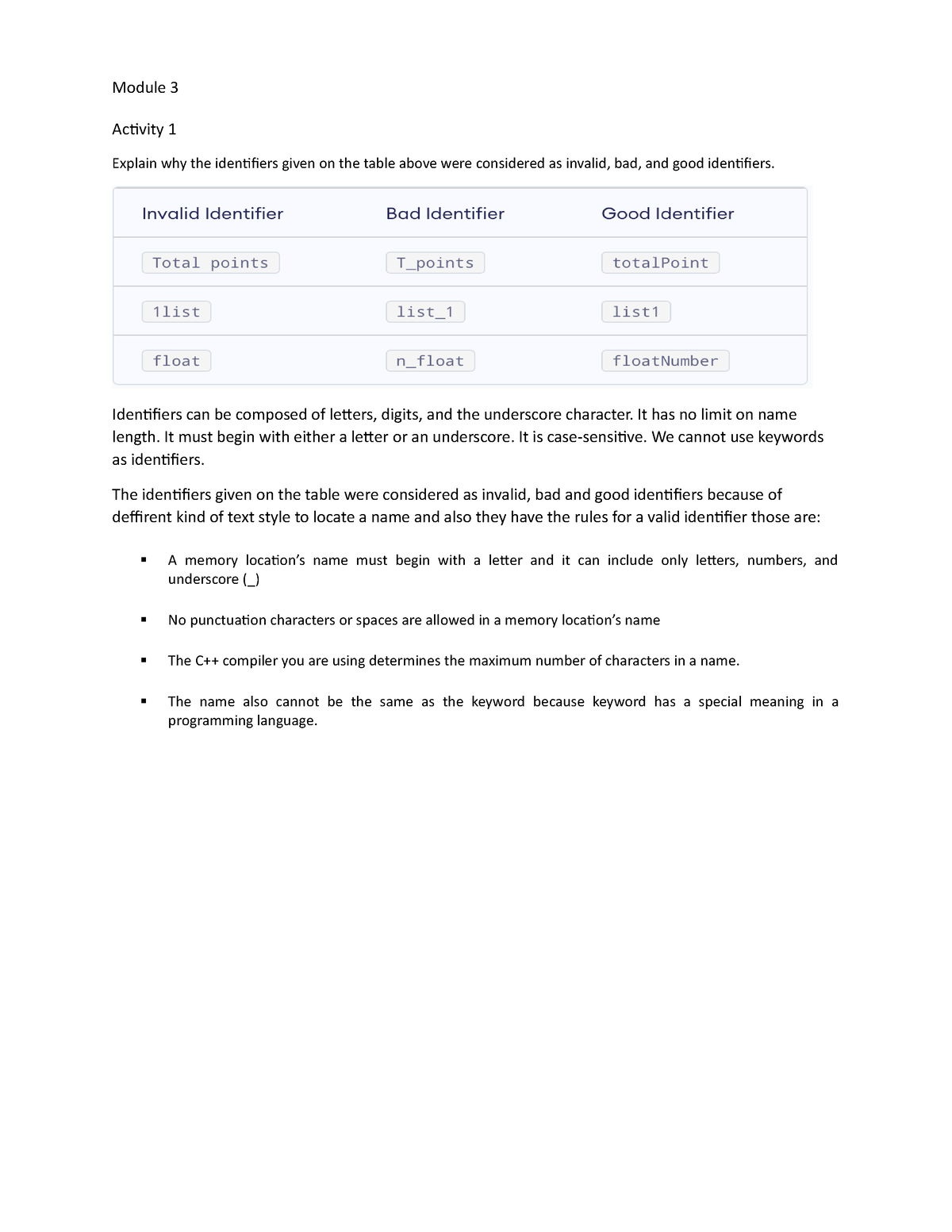 assignment limitation code c3