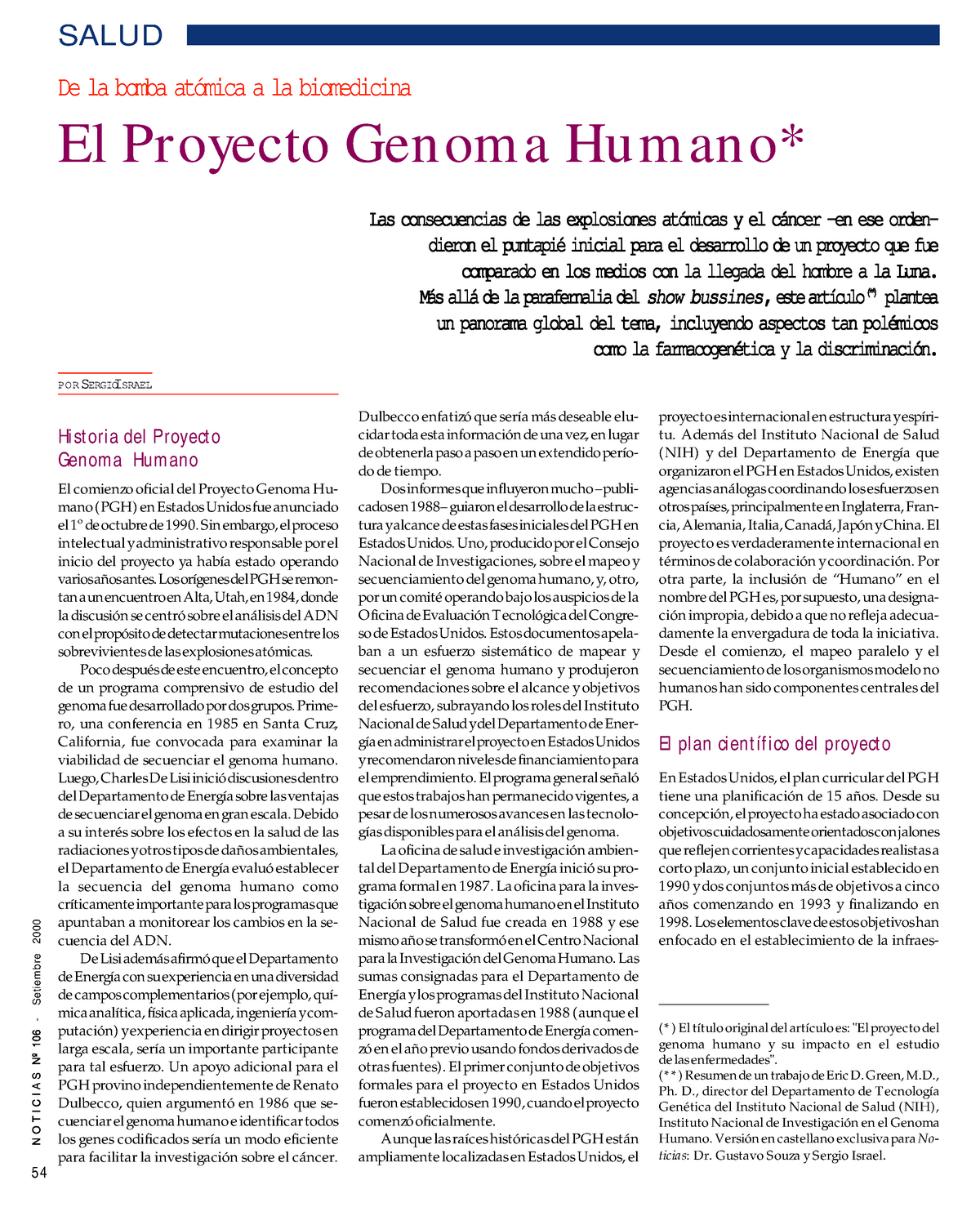 3.- PGH 1 - Proyecto Genoma Humano, Pdf Descargado De Internet - - Studocu