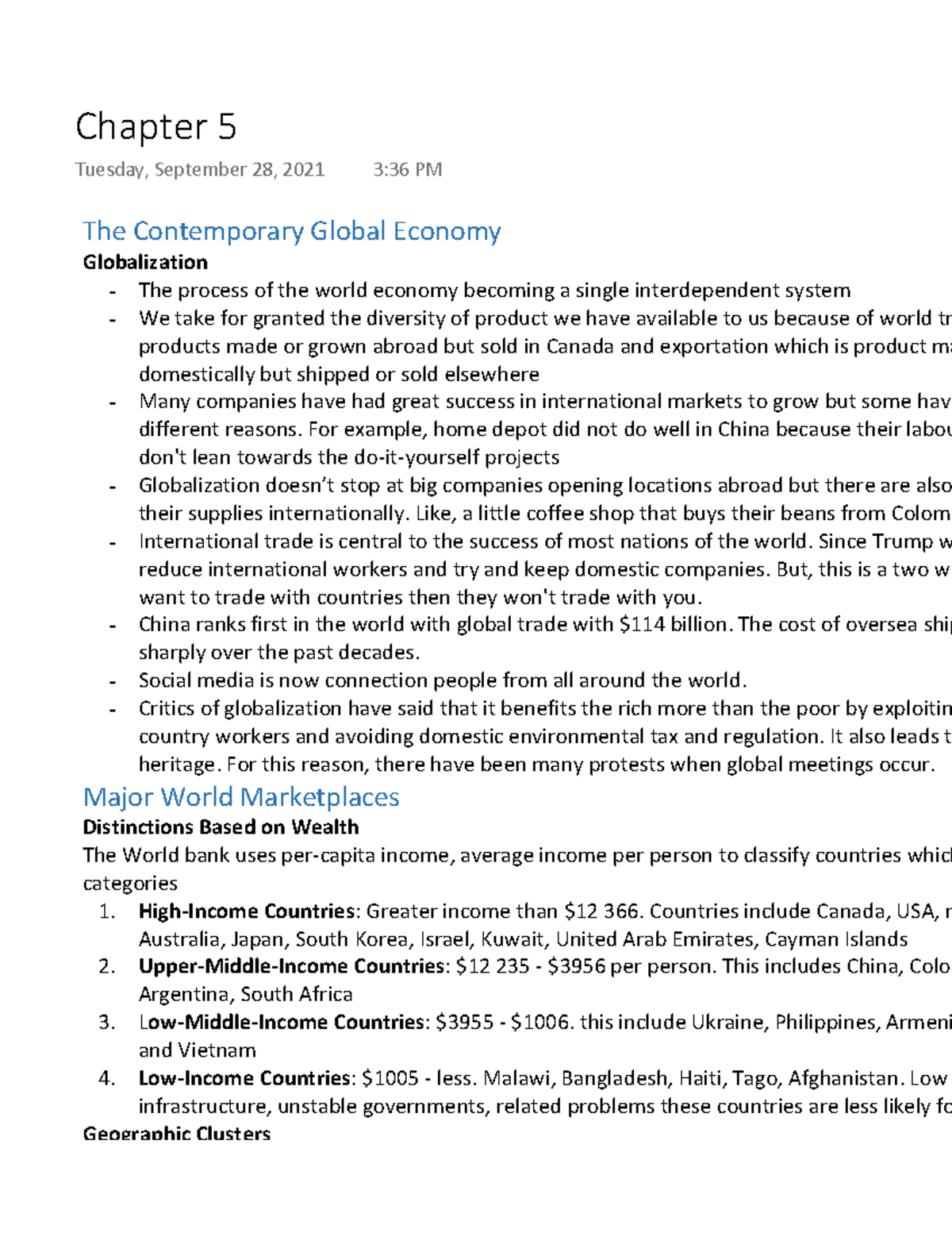 Chapter 5 Business notes - ACC 406 - Toronto Met - Studocu