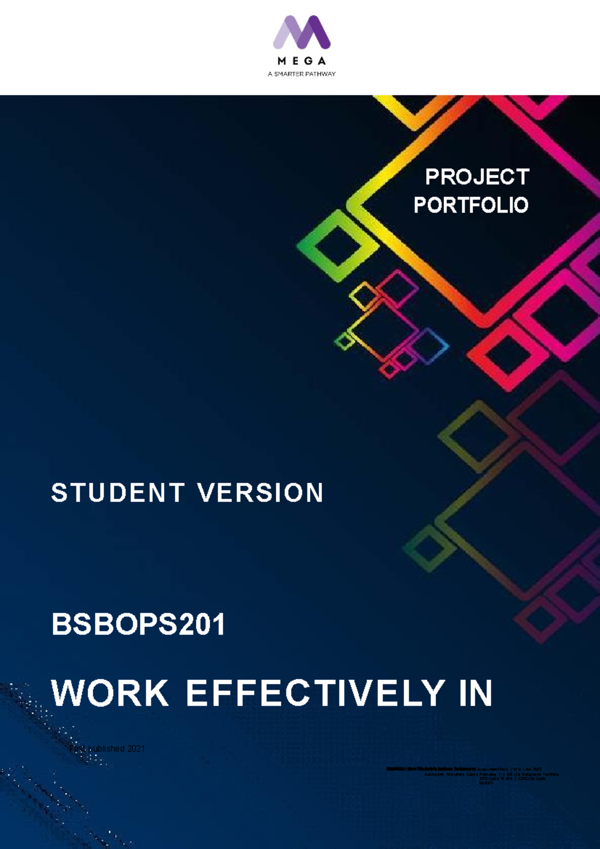 Bsbops 201 Project Portfolio-final - PROJECT PORTFOLIO STUDENT VERSION ...