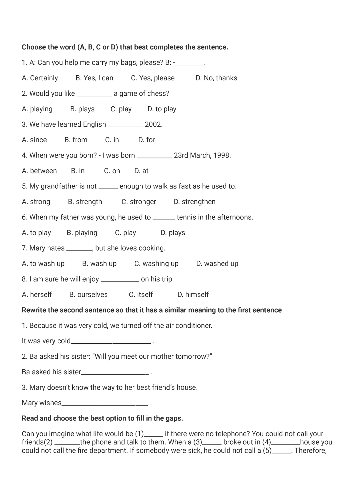 Tài Liệu Không Có Tiêu đề-13 - Choose The Word (A, B, C Or D) That Best ...