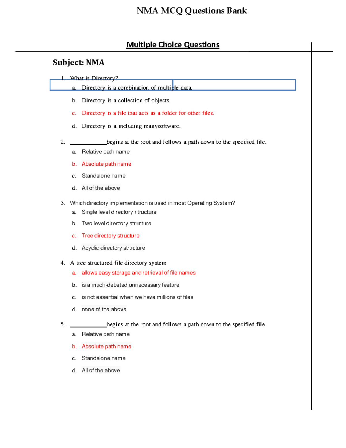 Mcq Of Network Management And Administration3360703 Networking