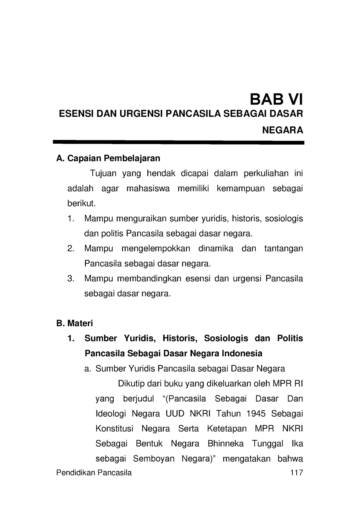 22 PAM0022 Pendidikan Pancasila Part6 - BAB VI ESENSI DAN URGENSI ...