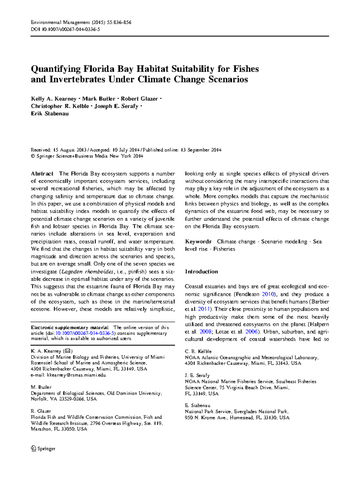 Week 1 Article Wildlife Quantifying Florida Bay Habitat Suitability