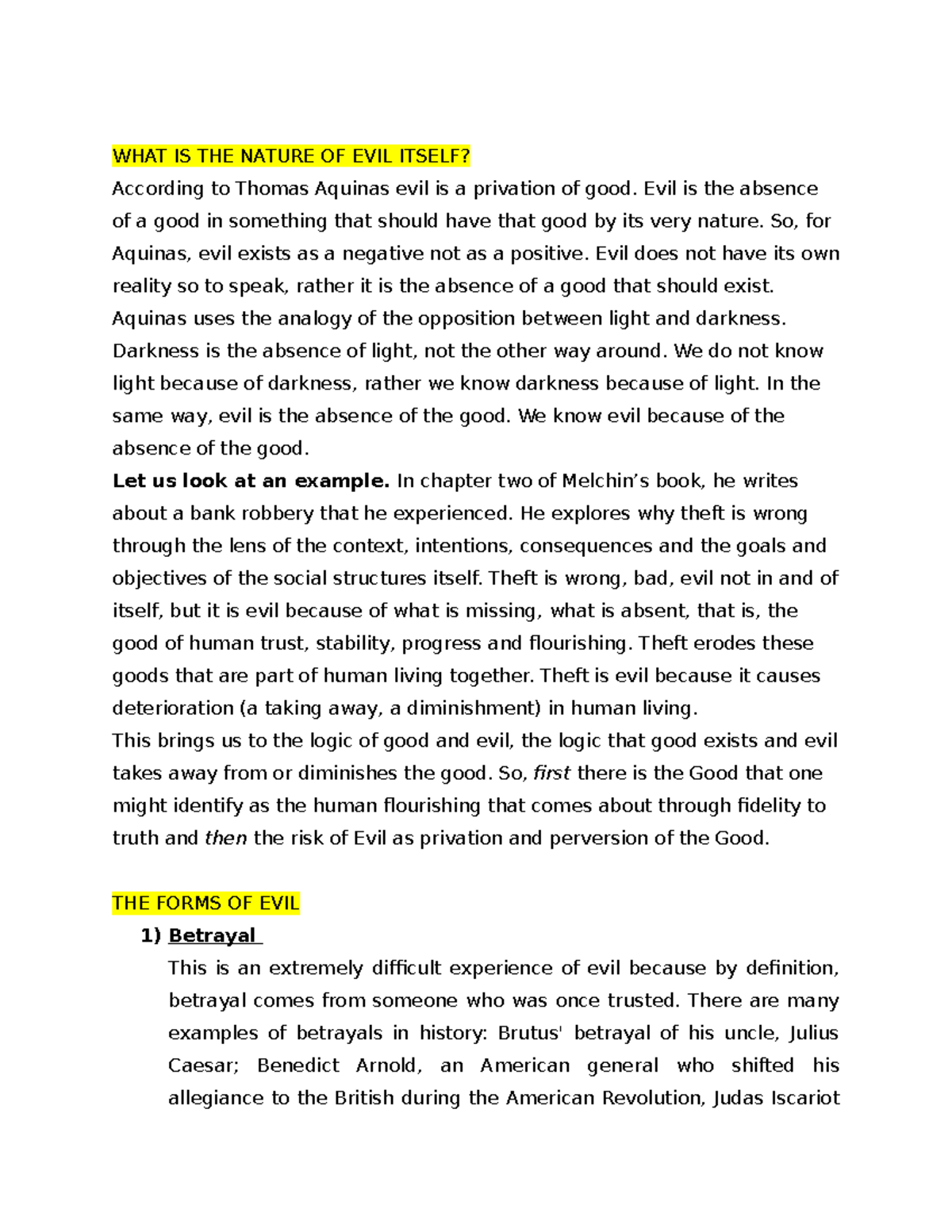 Lesson 7 - theo 204 - part 2 - WHAT IS THE NATURE OF EVIL ITSELF ...