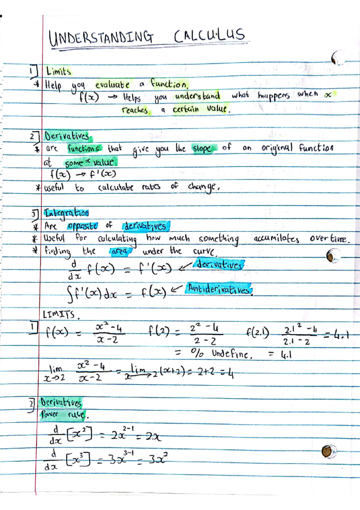 Calculus Notes - MAT 171 - Studocu