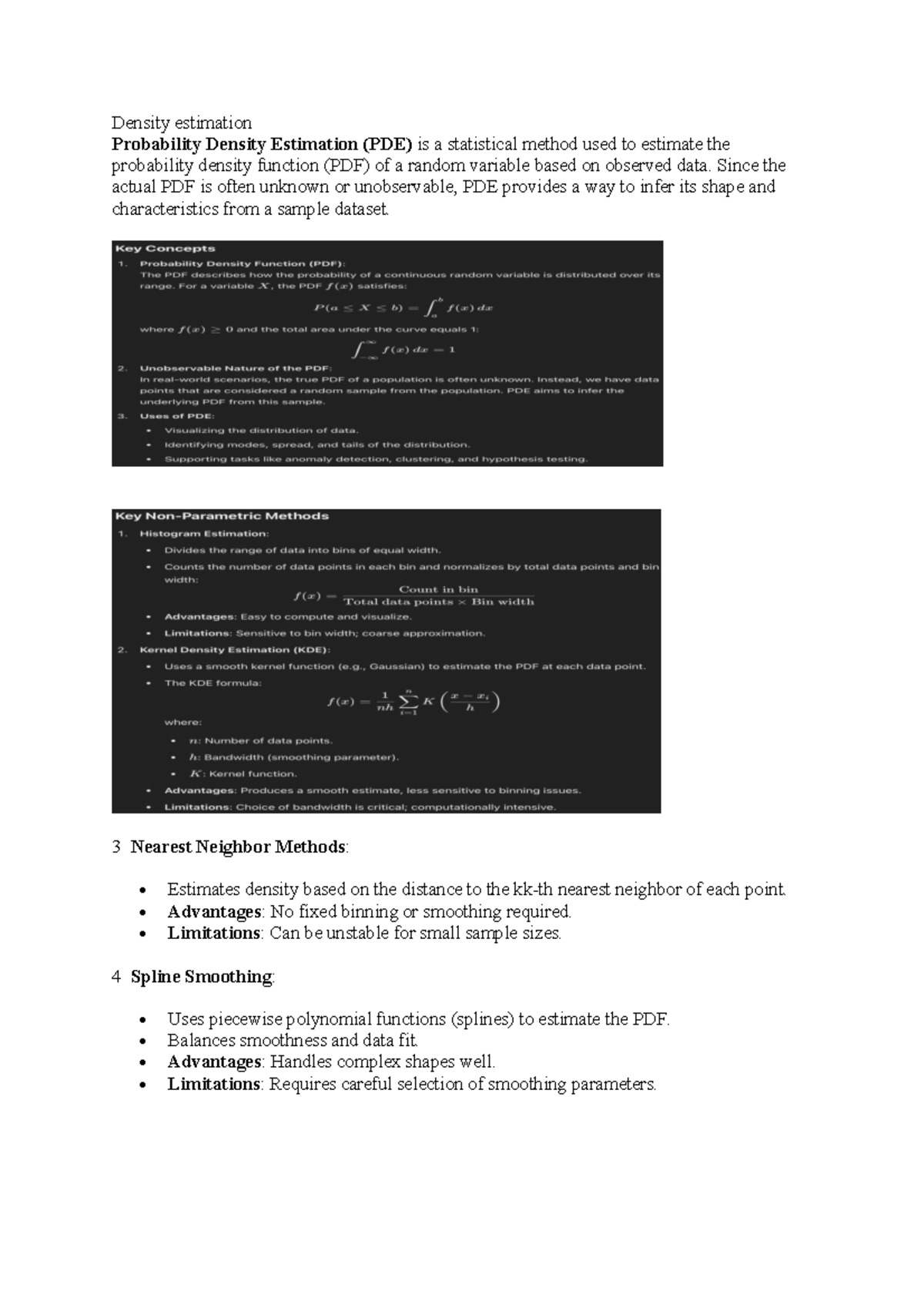 Density estimation - class assignment - Density estimation Probability ...
