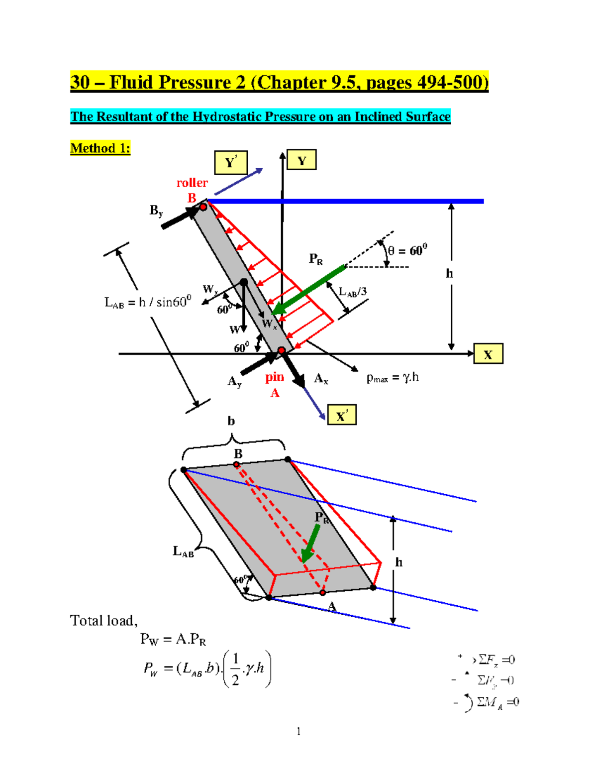 30Fluid Pressure 2 Practice Materials all Professors. 30 Fluid