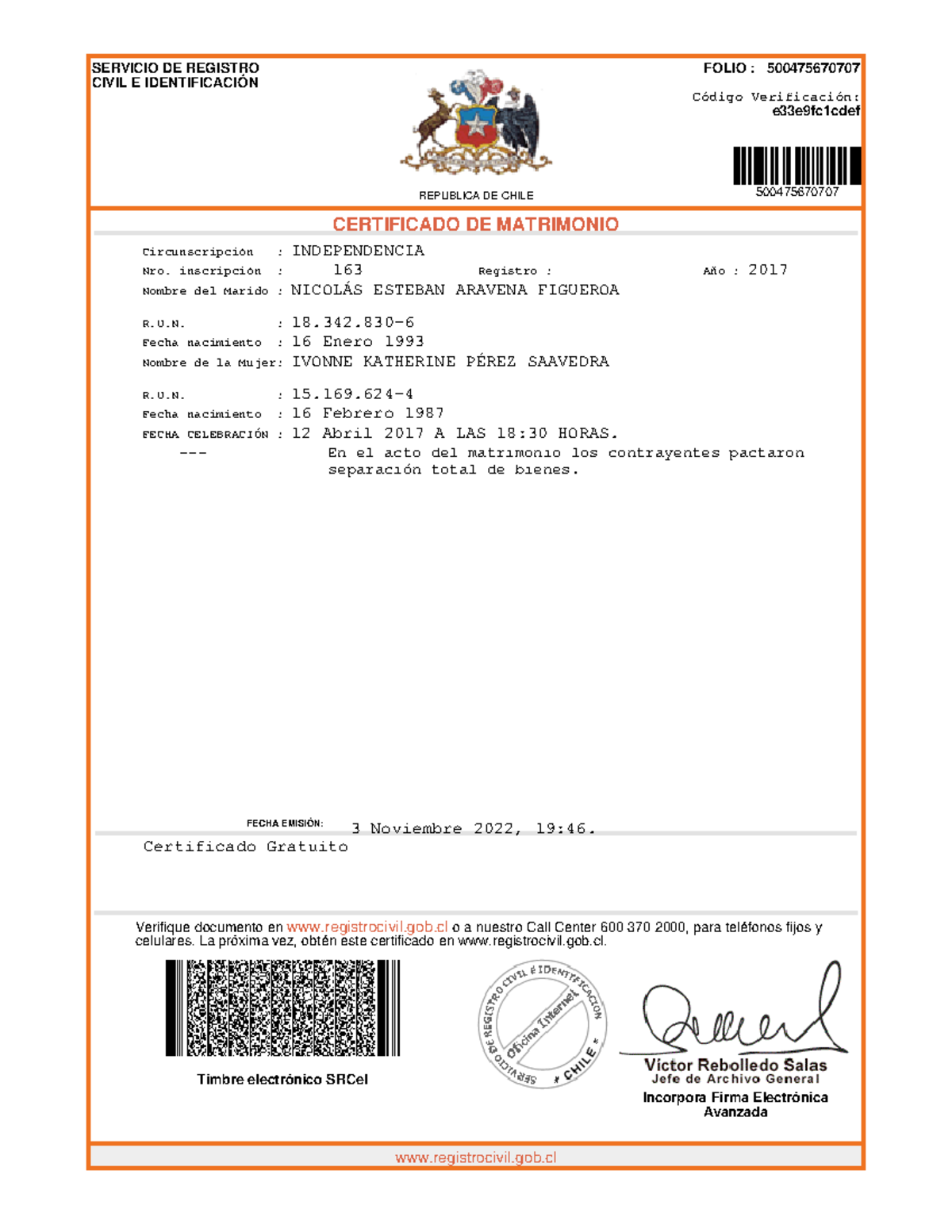 MAT 500475670707 15169624 - SERVICIO DE REGISTRO CIVIL E IDENTIFICACIÓN ...