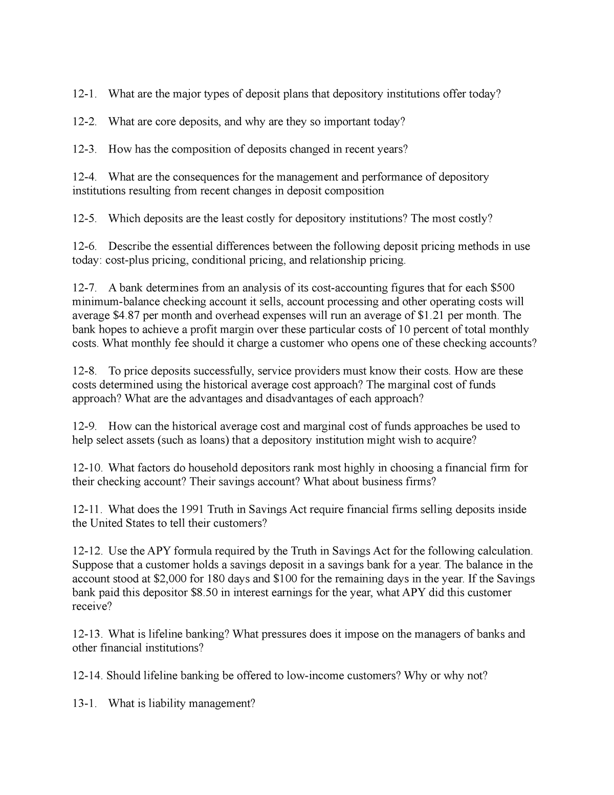 Concept-check - sdwf - 12-1. What are the major types of deposit plans ...