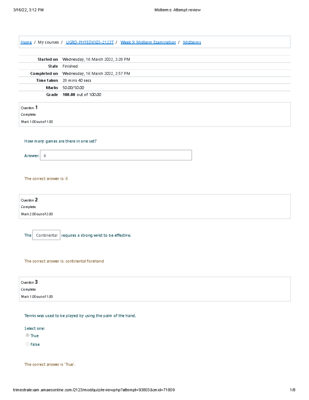 Midterms Attempt review - Home/My courses/ UGRD-PHYED6103-2123T/ Week 9 ...