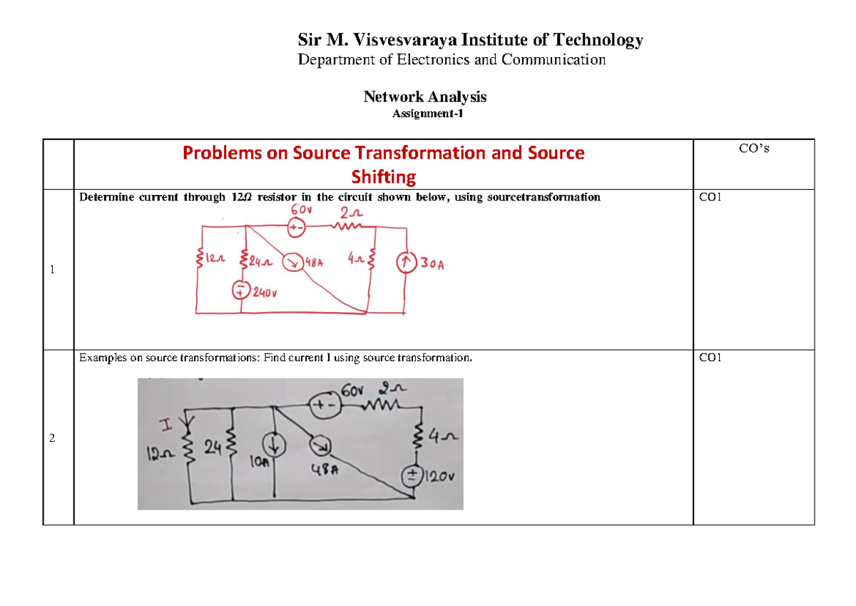 network analysis impotant ques - Sir M. Visvesvaraya Institute of ...