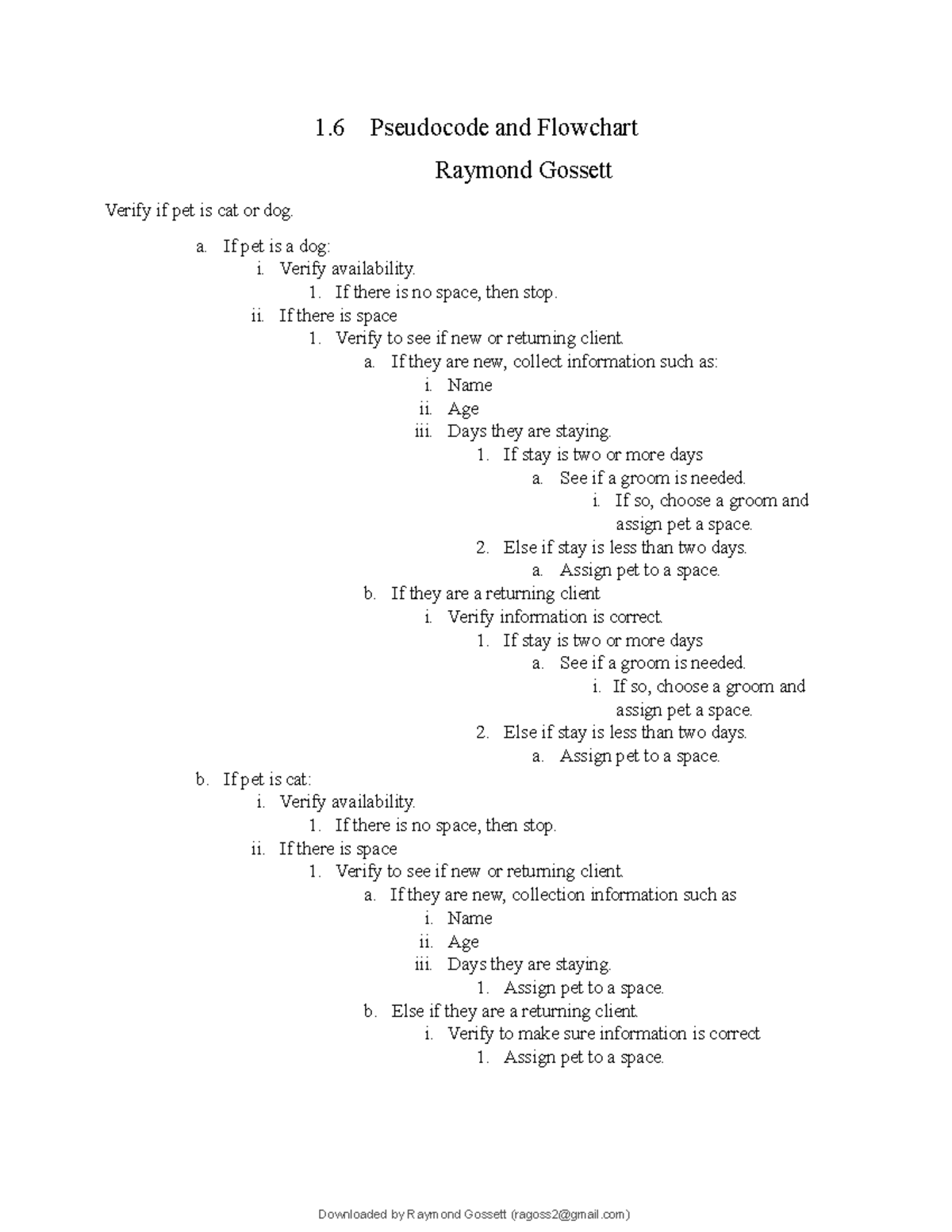 1.6 milestone flowchart pseudocode 1 Pseudocode and Flowchart Raymond