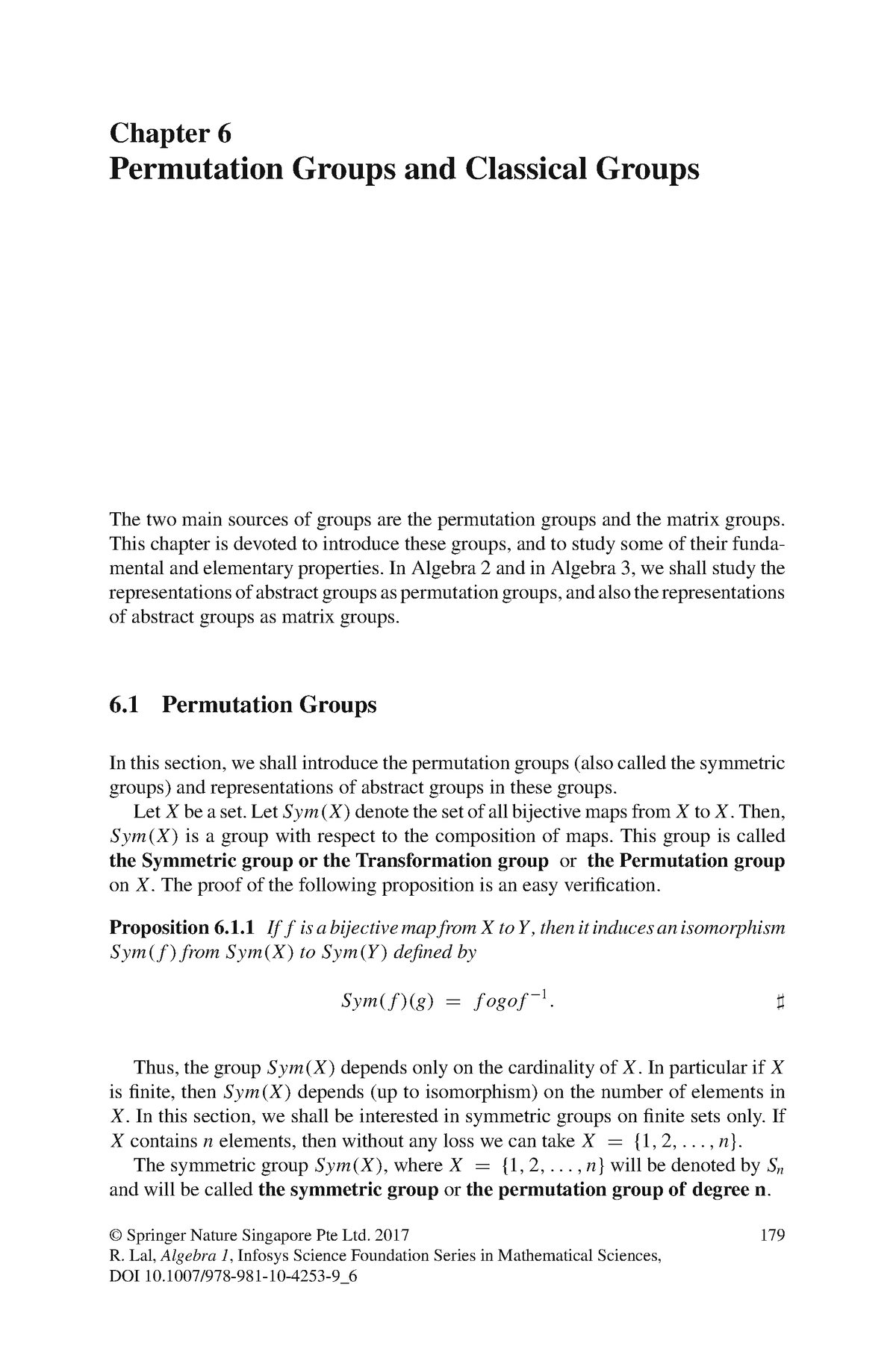 Groups Rings Fields - 學習資源 - Chapter 6 Permutation Groups And Classical ...