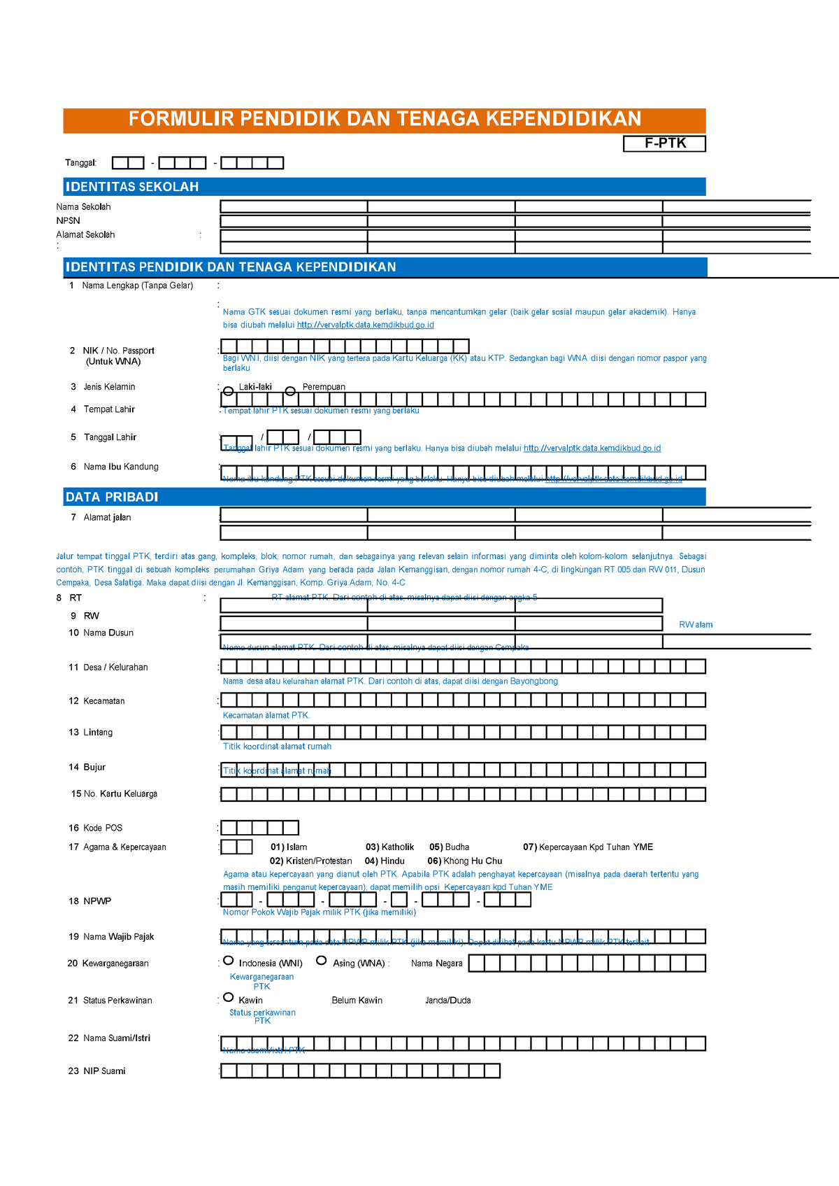 F-GTK - Yes - FORMUL I R P END I D I K DAN TENAGA KE PEND ID IKA N T A ...