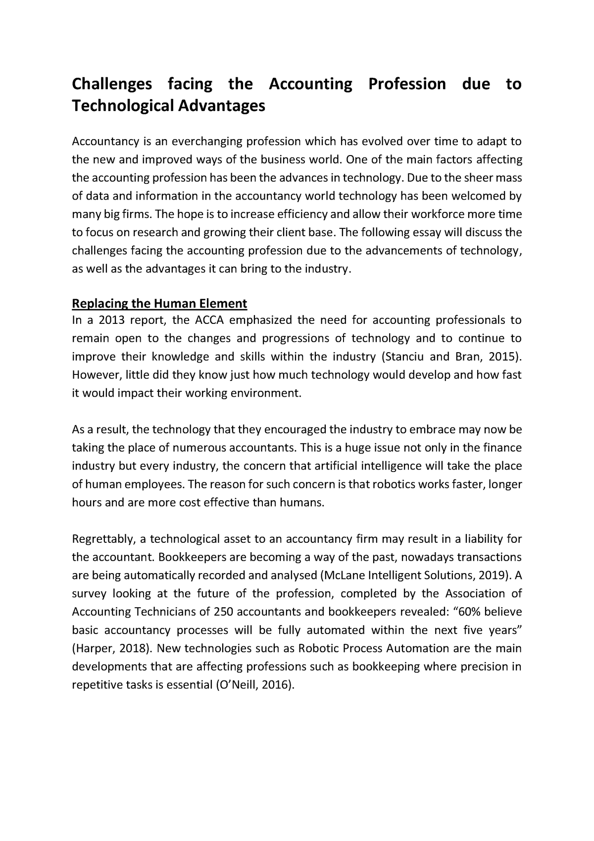technology in accounting essay