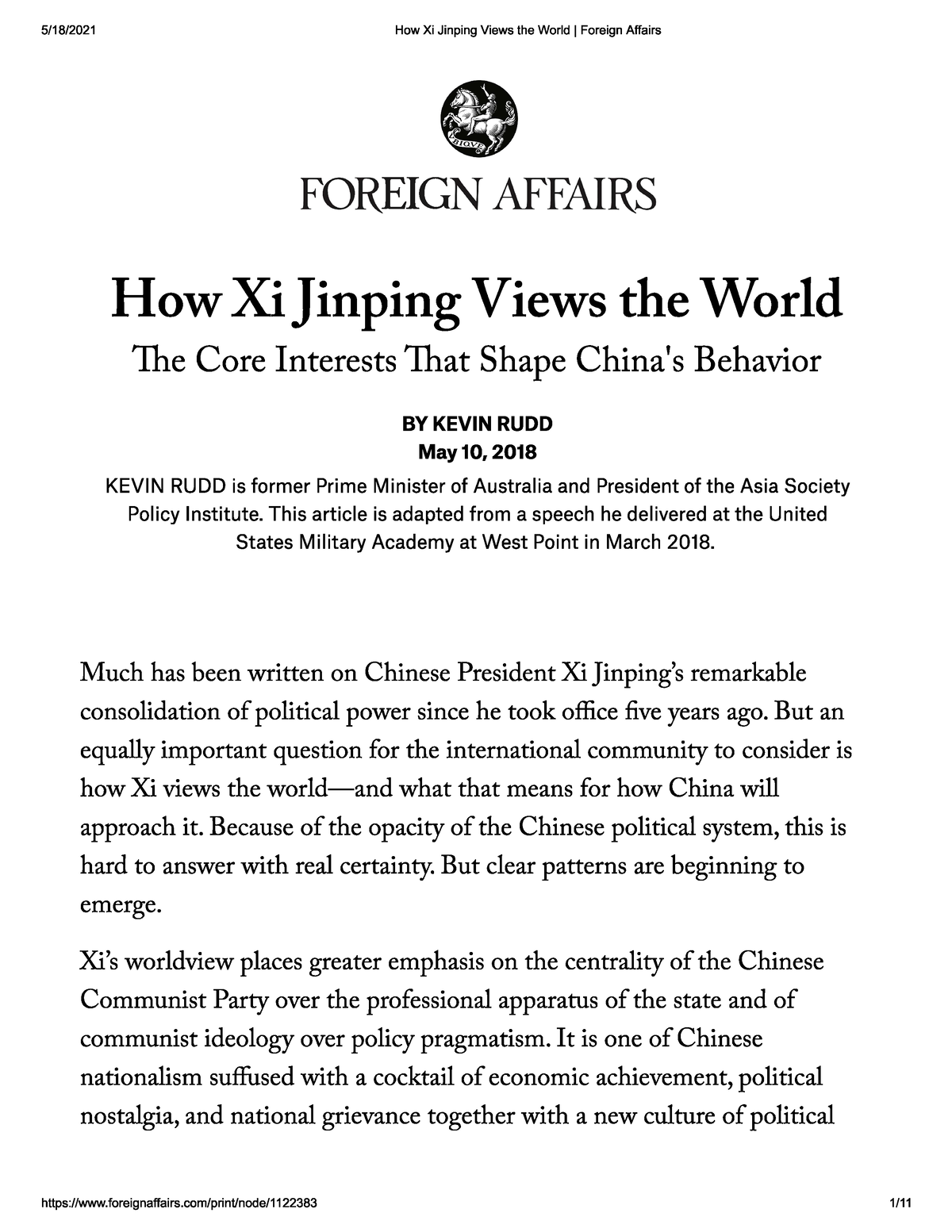 essay about xi jinping