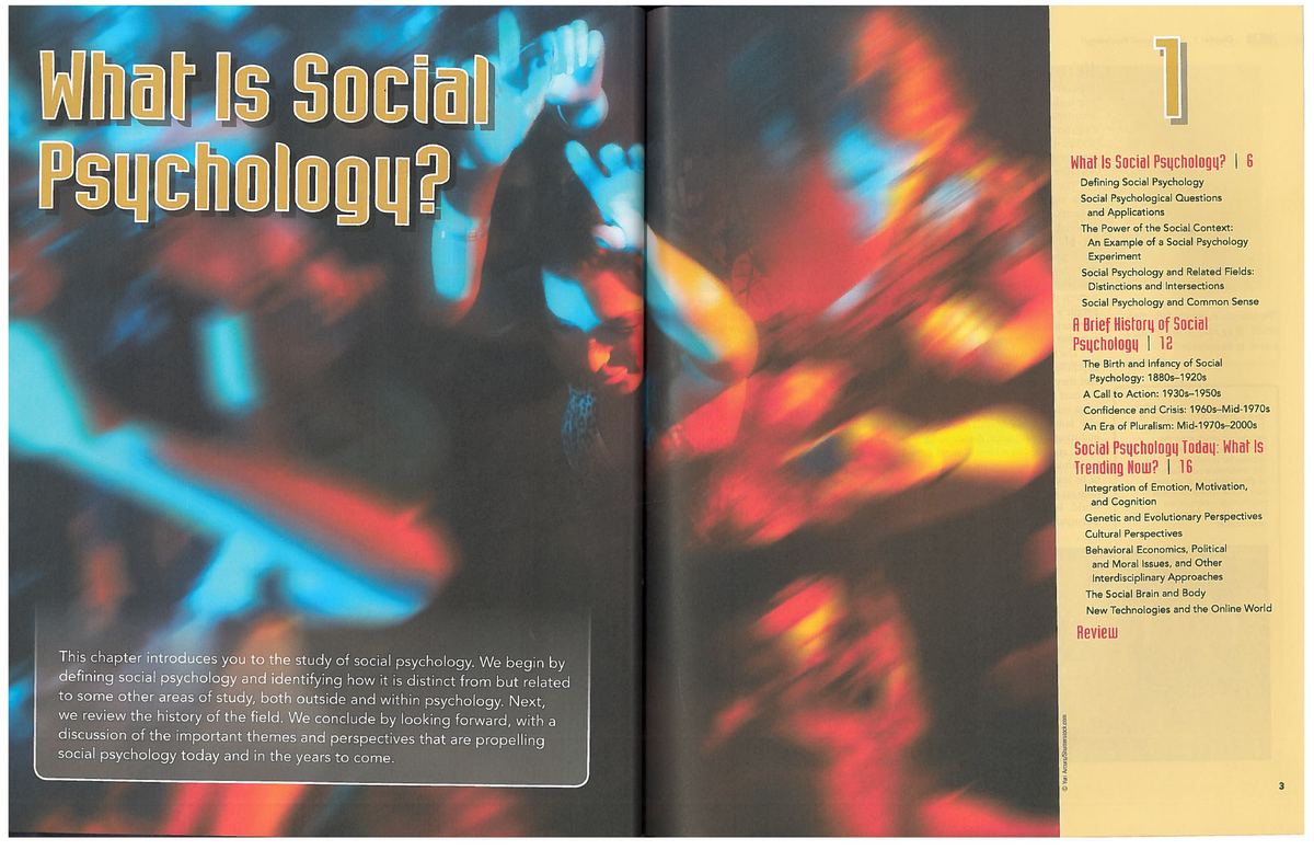 Textbook Chapter 1 - Social Psych - Psyc 215 - Studocu