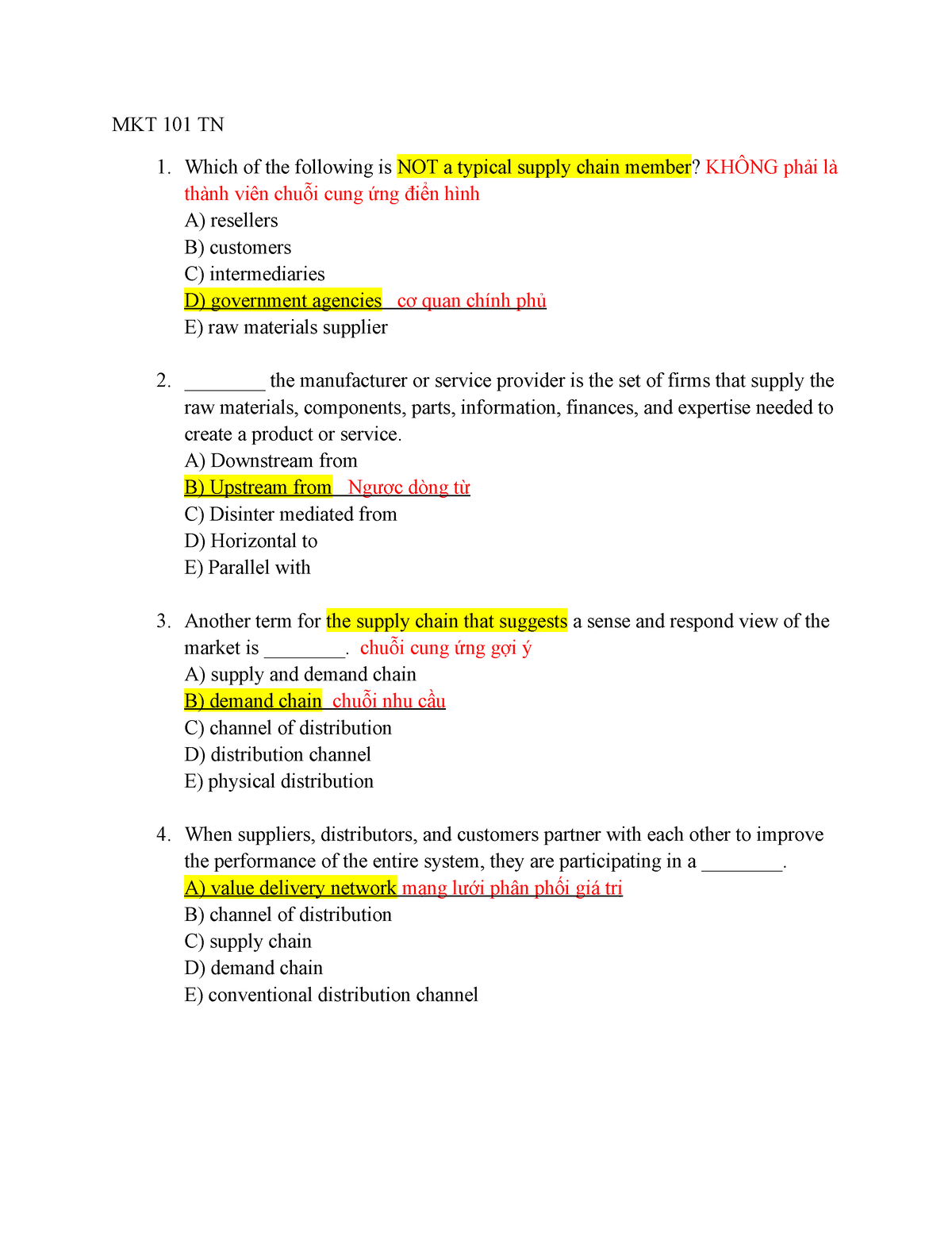 MKT 101 TN - MKT101 - MKT 101 TN Which Of The Following Is NOT A ...