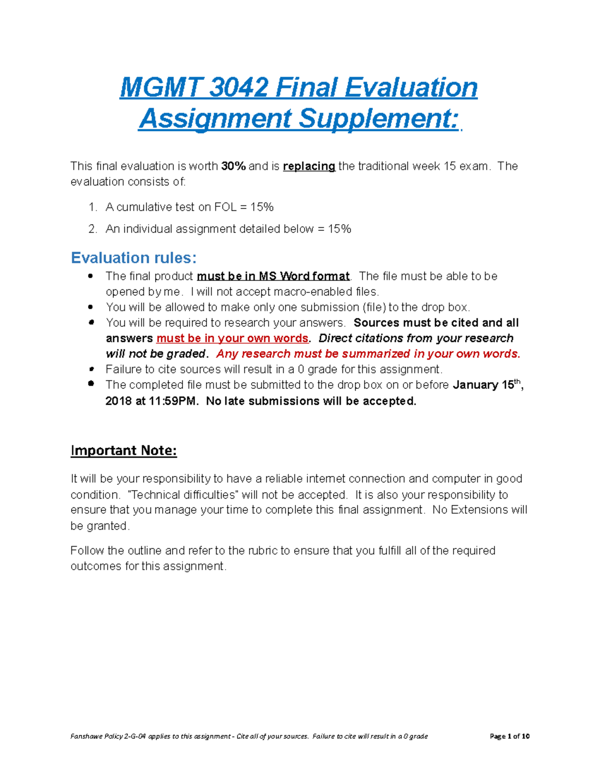 final assignment training and development