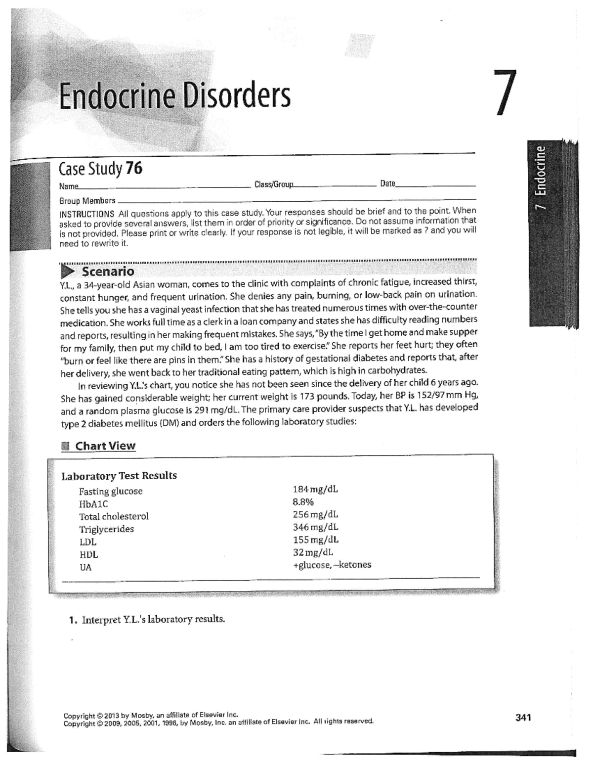 Case Study 76 Diabetes Type 2 1162 Studocu