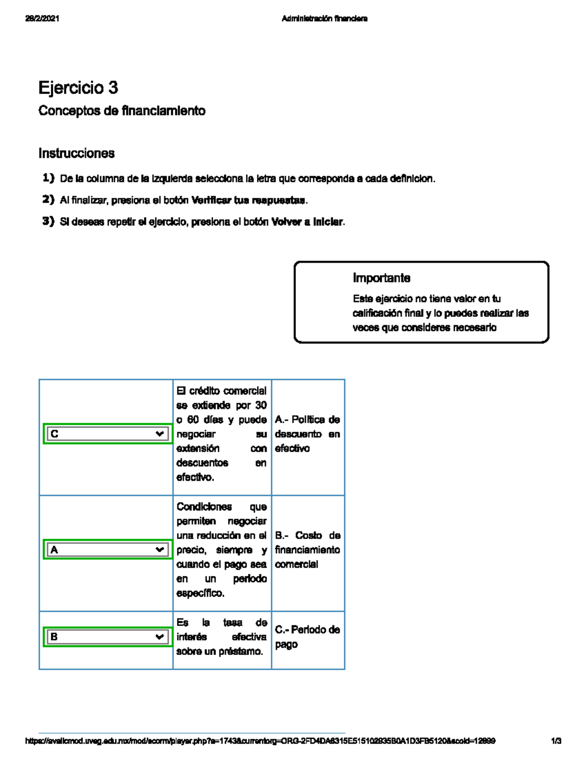 33. Ejercicio 3 - Administración Financiera - Studocu