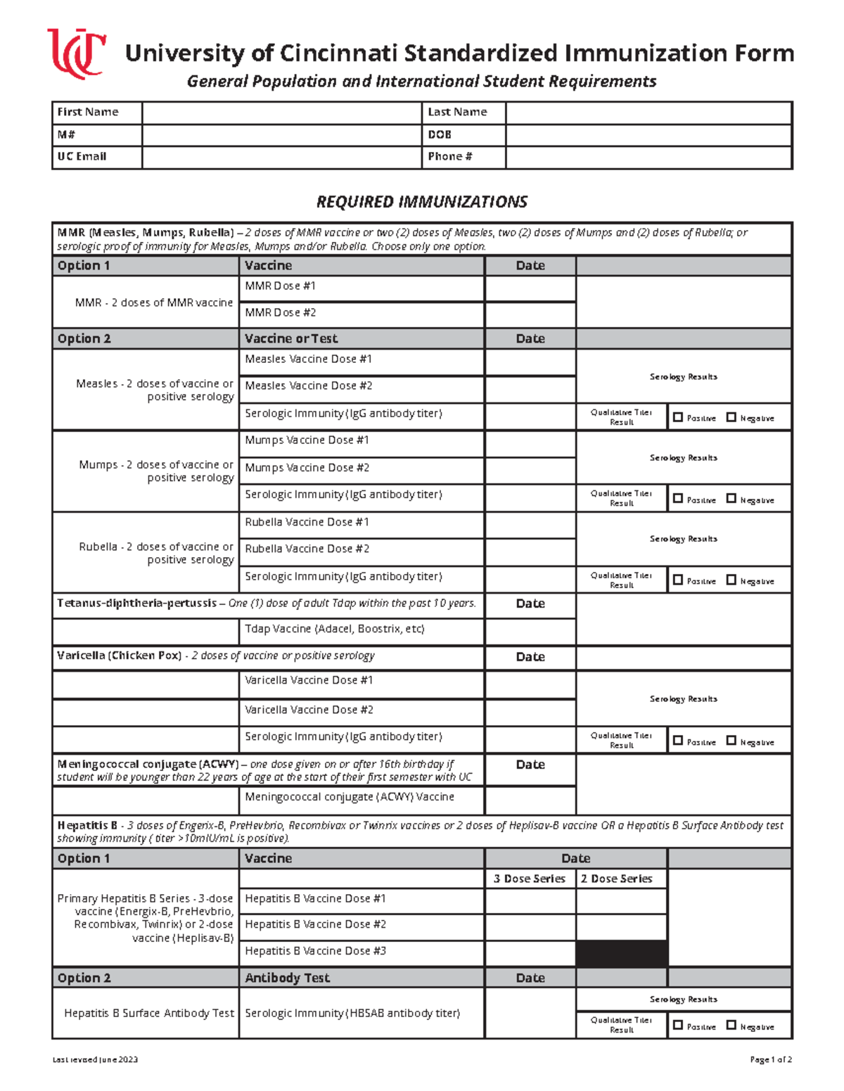 General Population - Expotential functions - University of Cincinnati ...