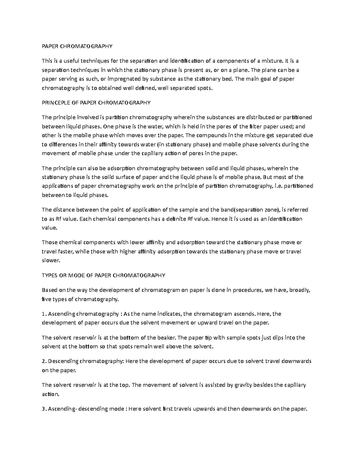 Chromatography trail and investigation essay 06 image