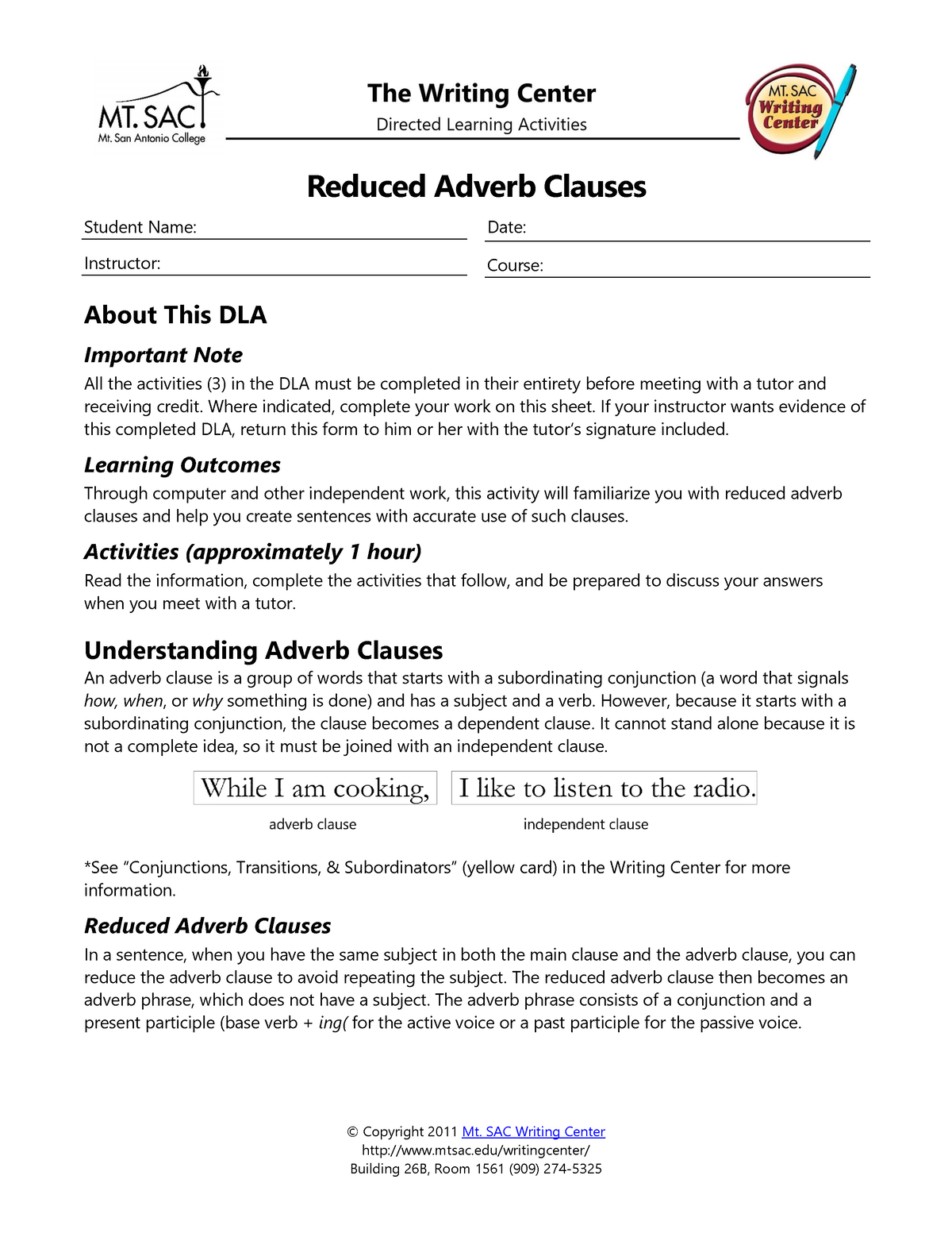 theory-and-exercises-reduced-adverbial-clause-copyright-2011-mt-sac-writing-center-studocu