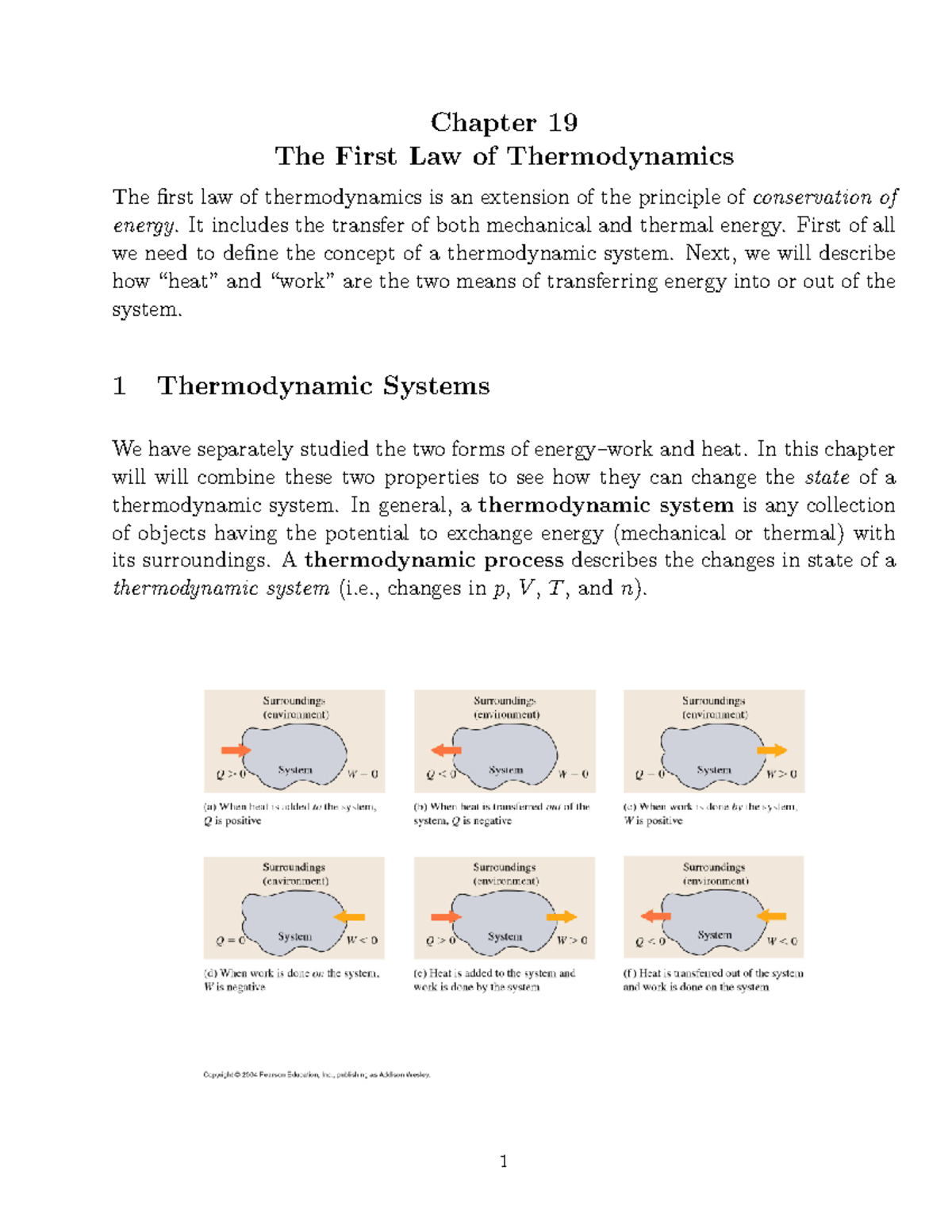 Chapter 19_First law - Chapter 19 The First Law of Thermodynamics The ...