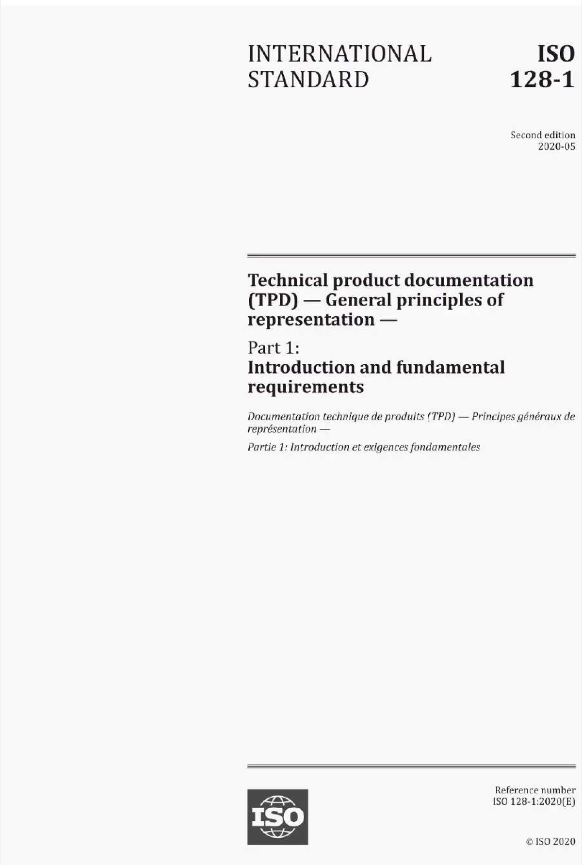 128-1 Iso-128-1-2020 Fundametos - Dibujo Técnico I - Studocu