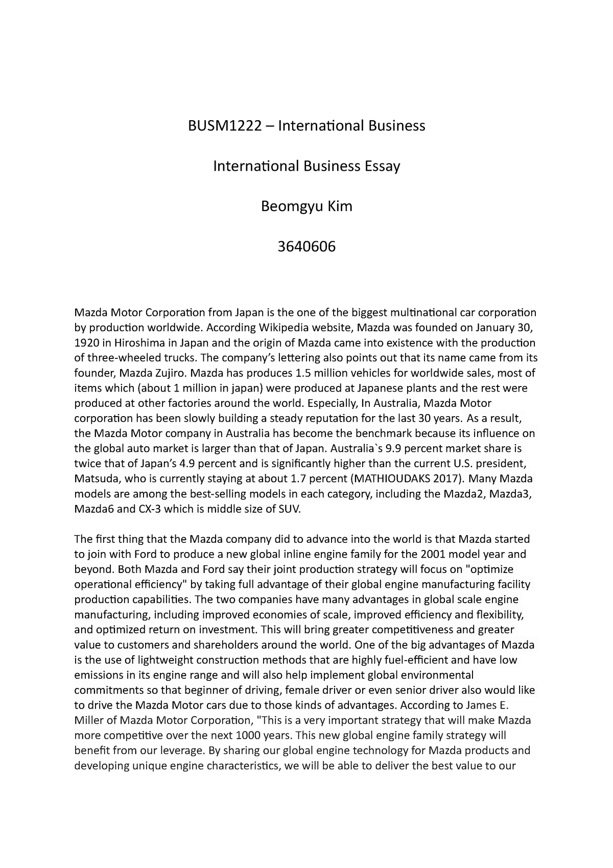 international business thesis