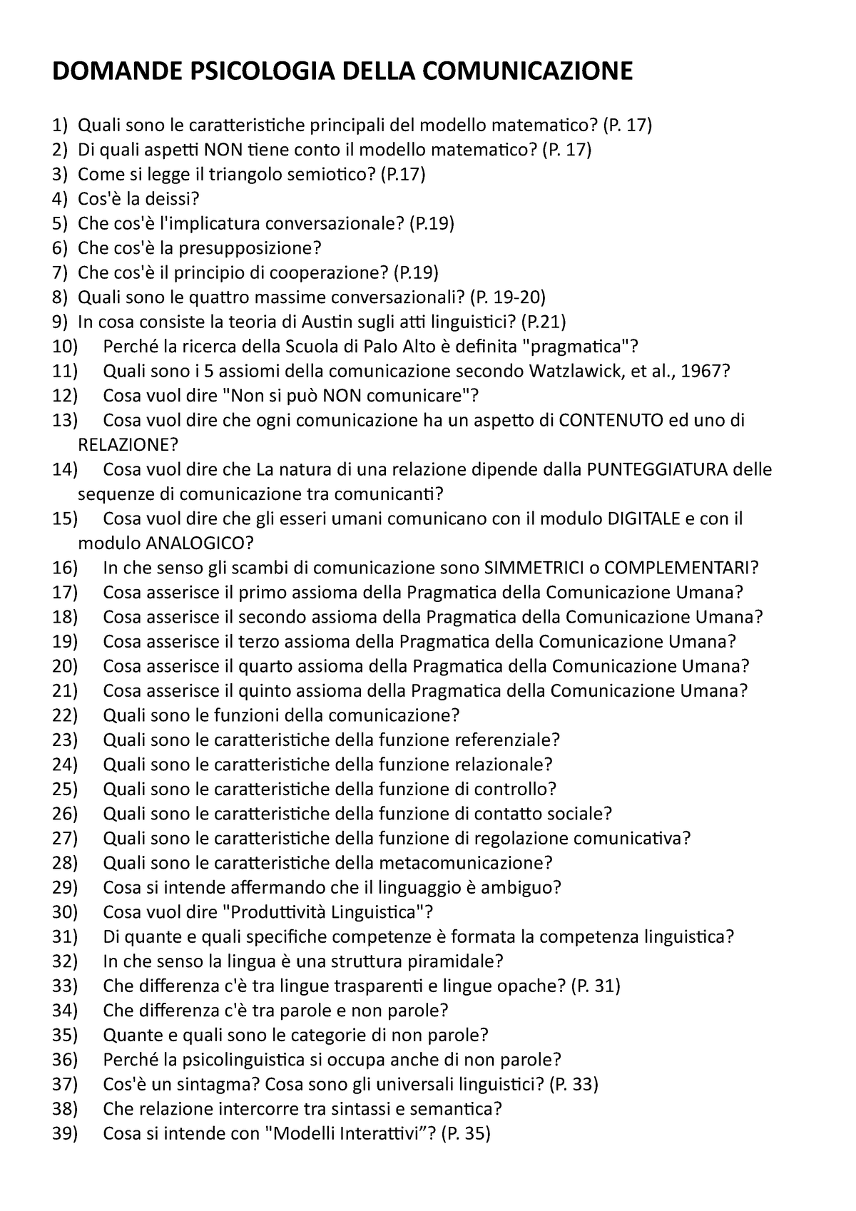 Domande Psicologia Della Comunicazione Domande Psicologia Della Comunicazione Quali Sono Le