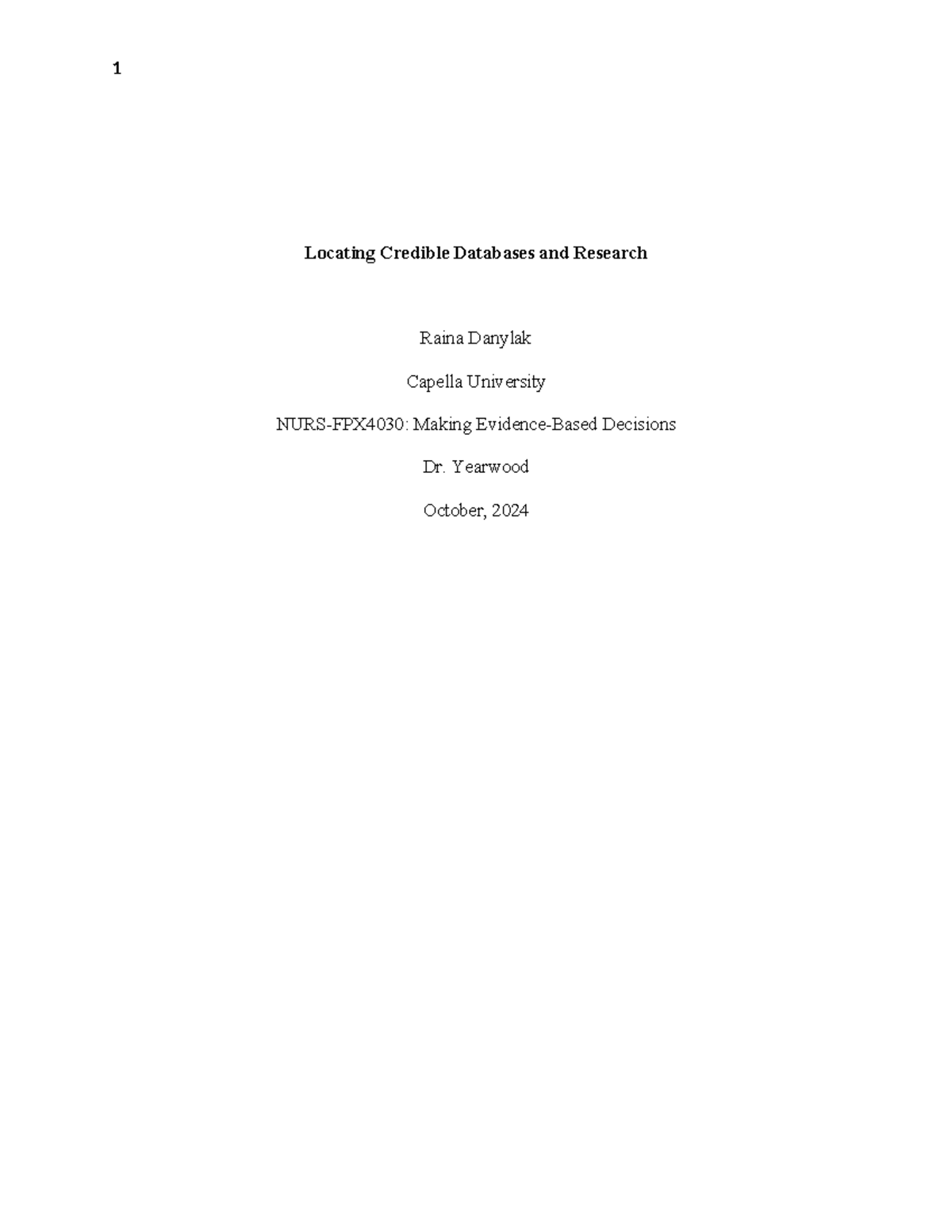4Locating Credible Databases and Research - Yearwood October, 2024 ...