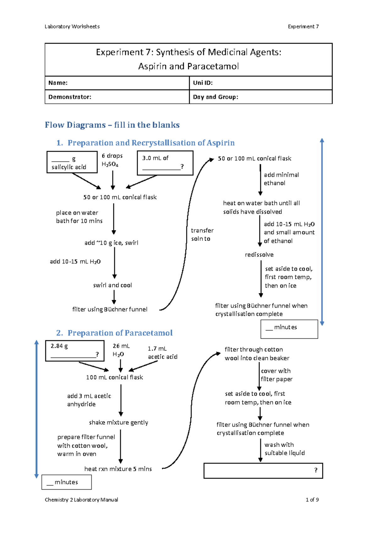 8. WS Experiment 7 Aspirin and Paracetamol MJE review 2023