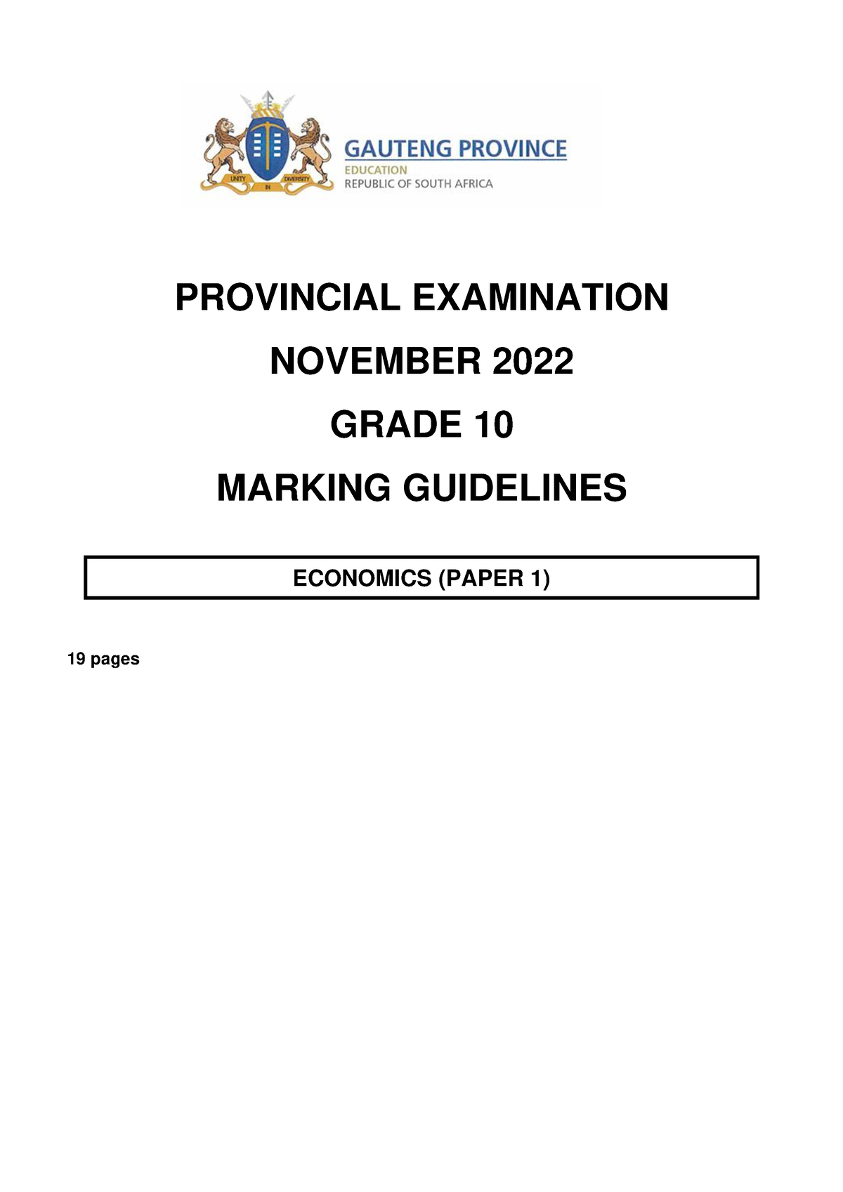 economics assignment grade 10 2023