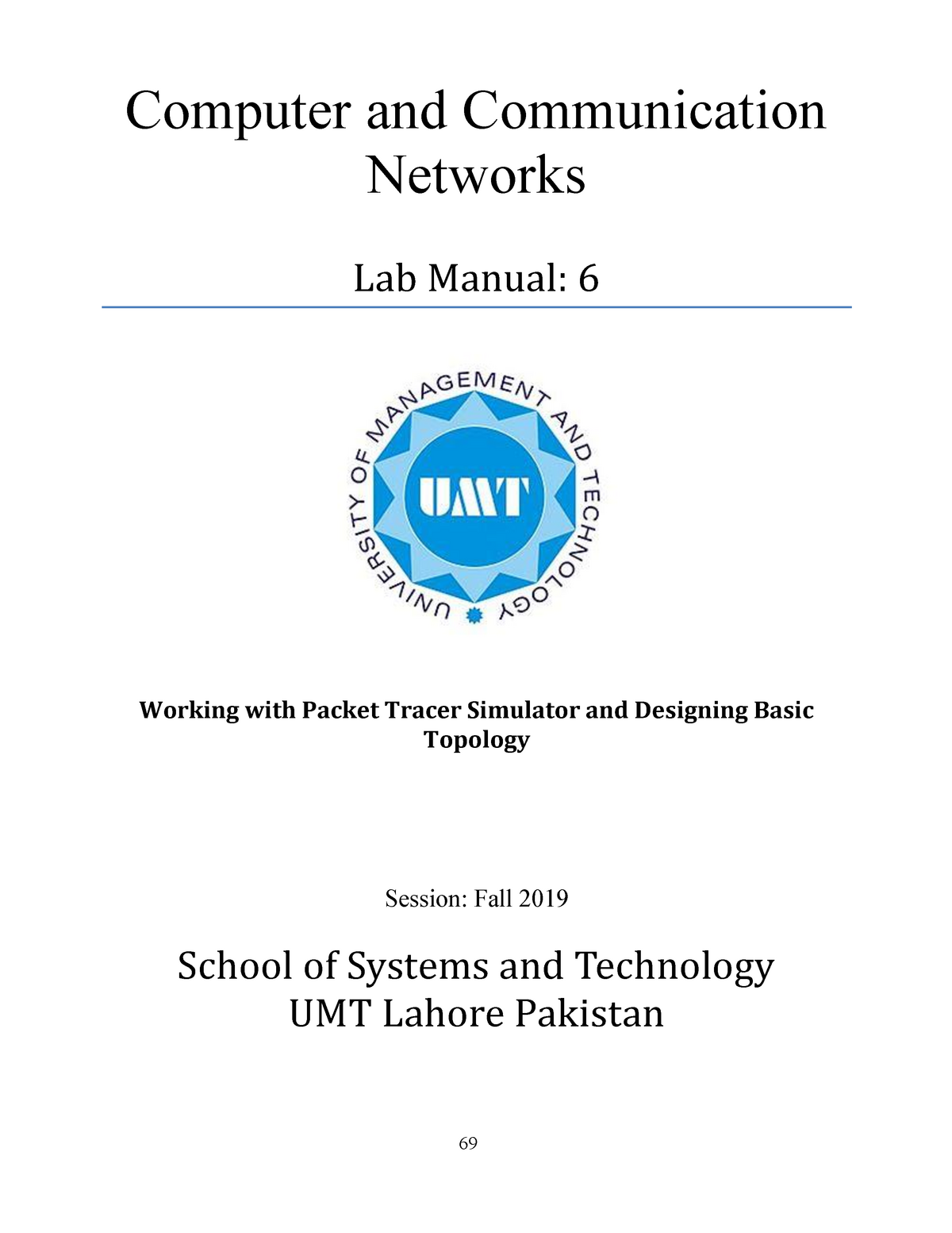 CN LAB6 Support to the lab Computer and Communication Networks Lab