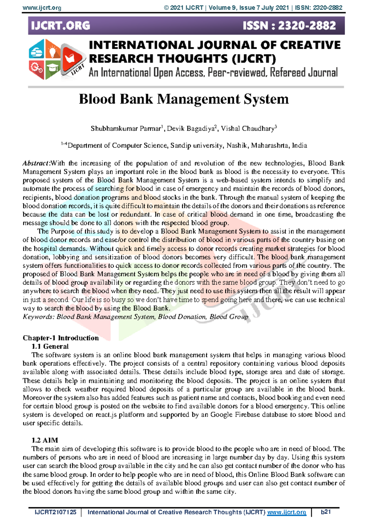 Foreign Blood Bank Management System Research Paper - Blood Bank ...