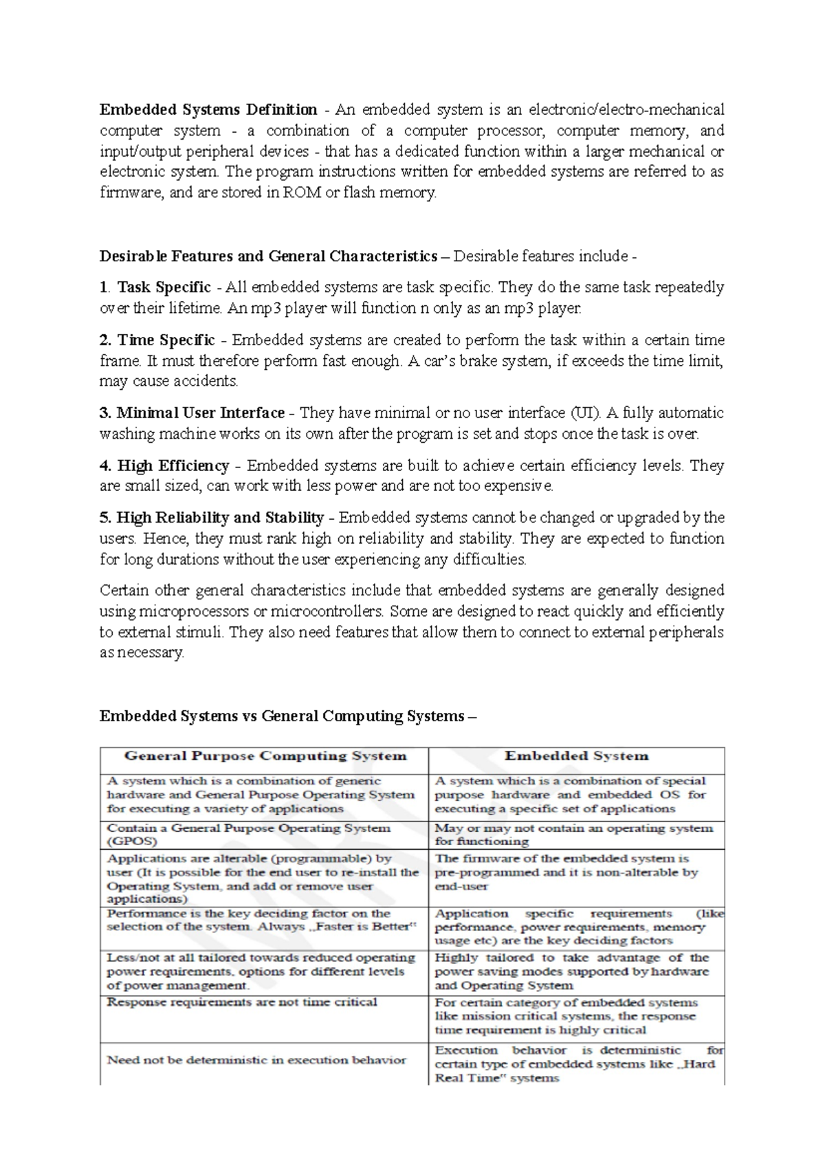IoT and Embedded Computing - Embedded Systems Definition - An embedded ...