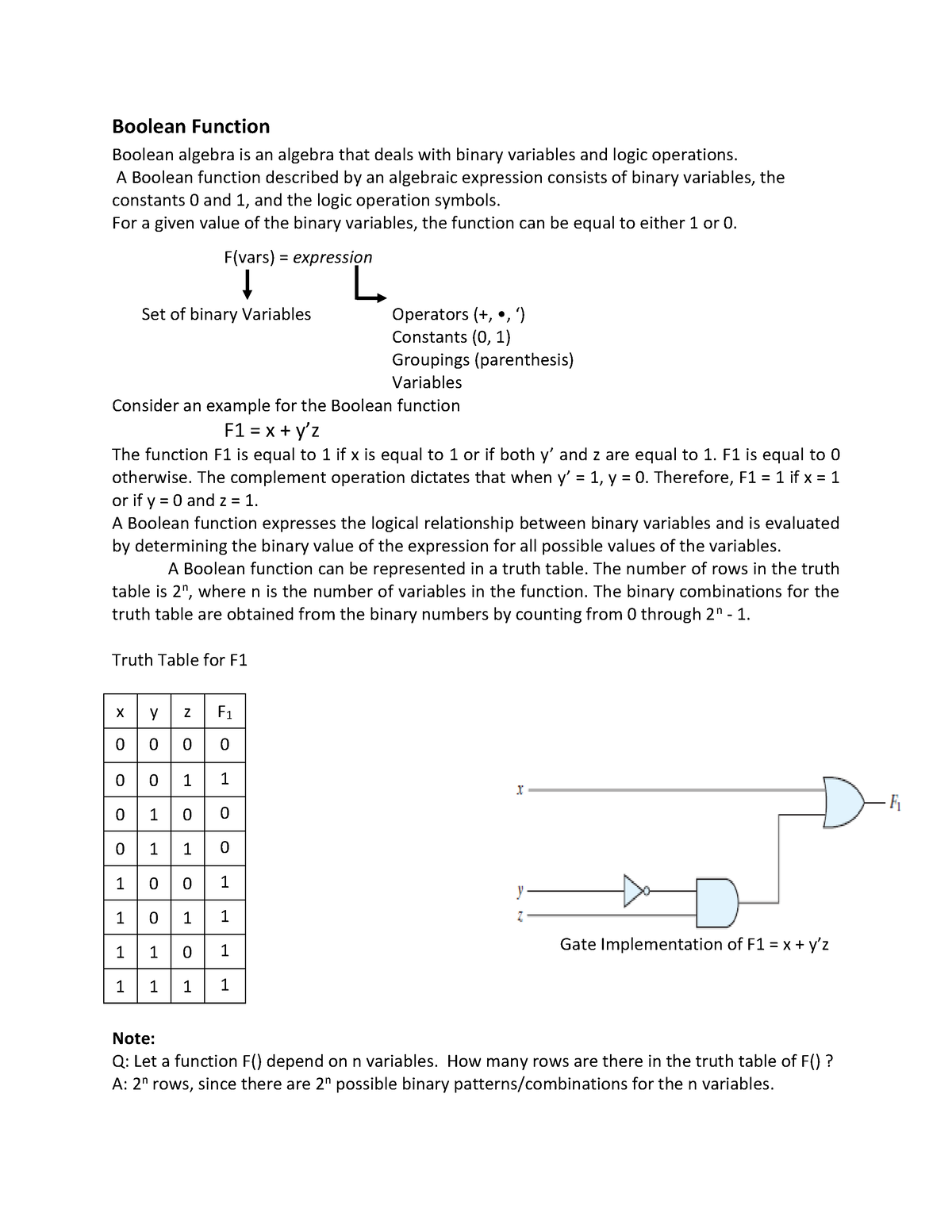 Switching Theory And Logic Design ABC-4 - Boolean Function Boolean ...