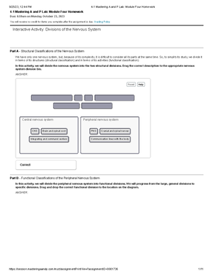 6-2 Mastering A And P Lab Module Six Quiz - 6-2 Mastering A And P Lab ...