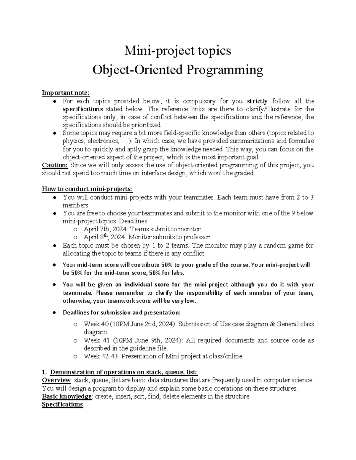 Mini-Projects - Mini- project topics - Mini-project topics Object ...