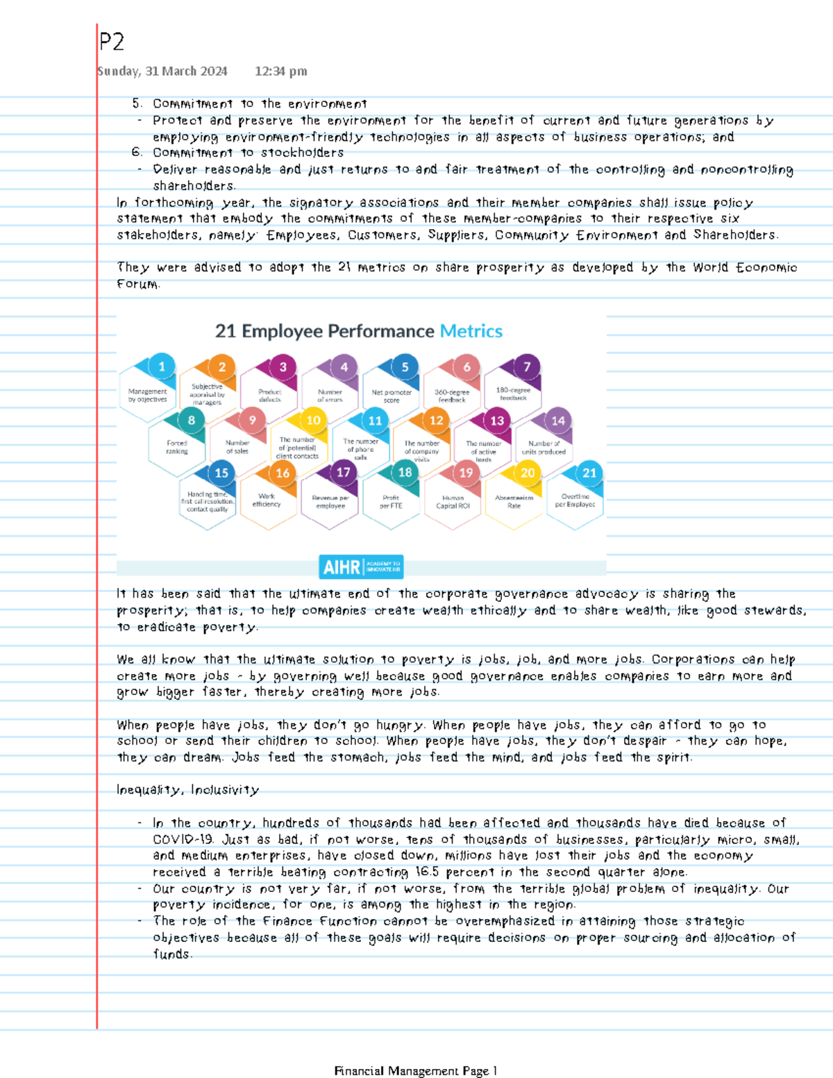 C1 Fin Man - Commitment to the environment Protect and preserve the ...